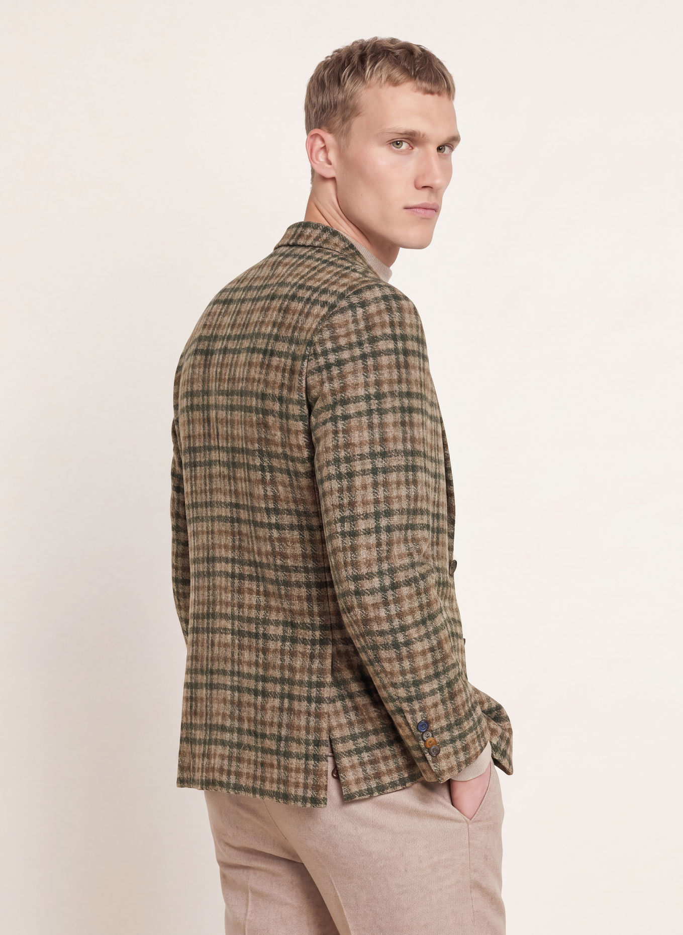 DIGEL Sakko EDWARD Modern Fit: DUNKELGRÜN / DUNKELBRAUN / BEIGE