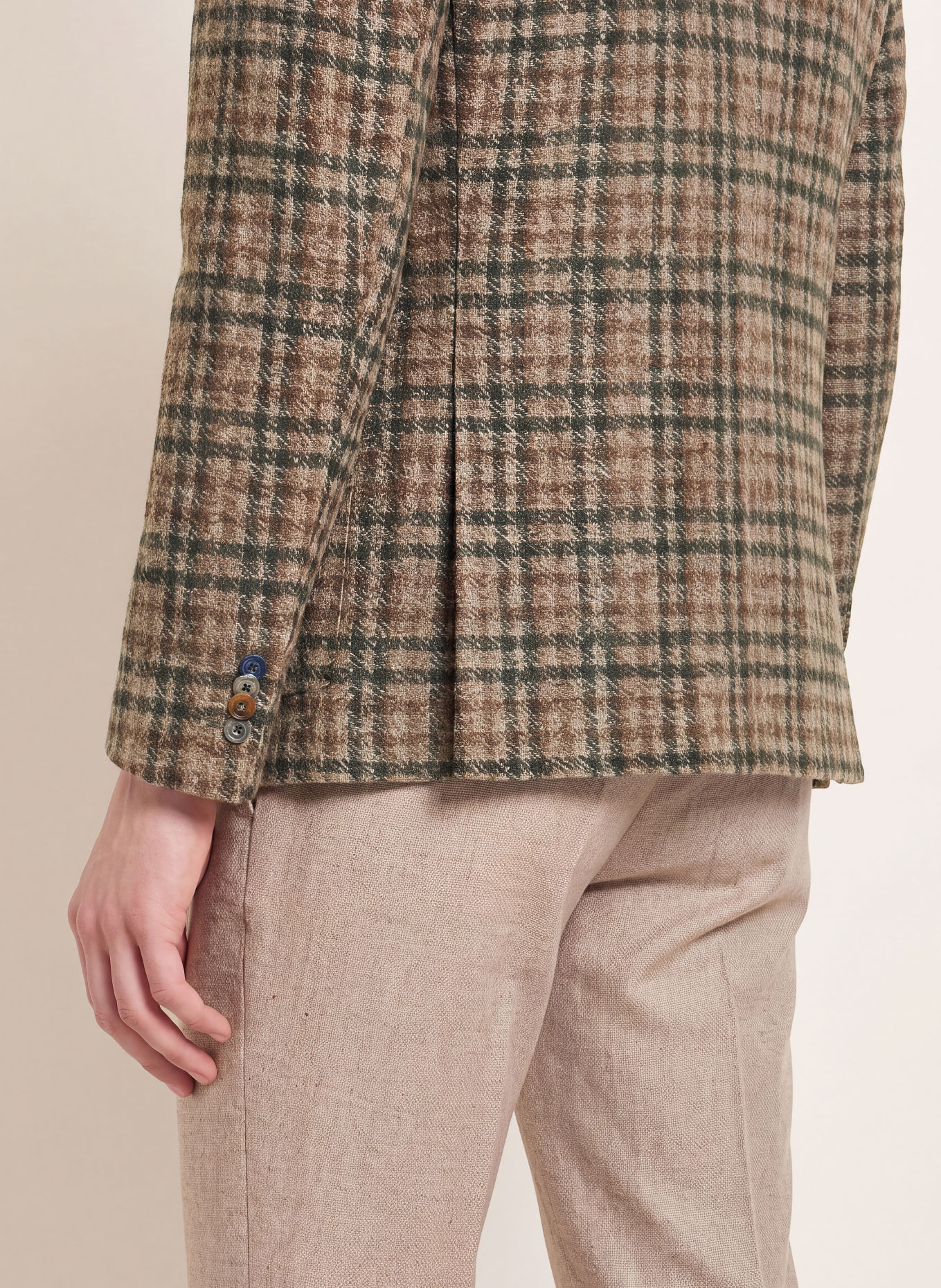 DIGEL Sakko EDWARD Modern Fit: DUNKELGRÜN / DUNKELBRAUN / BEIGE