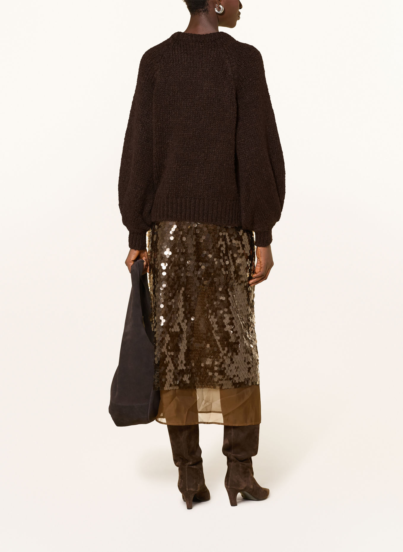 Rich & Royal Pullover mit Alpaka: DUNKELBRAUN