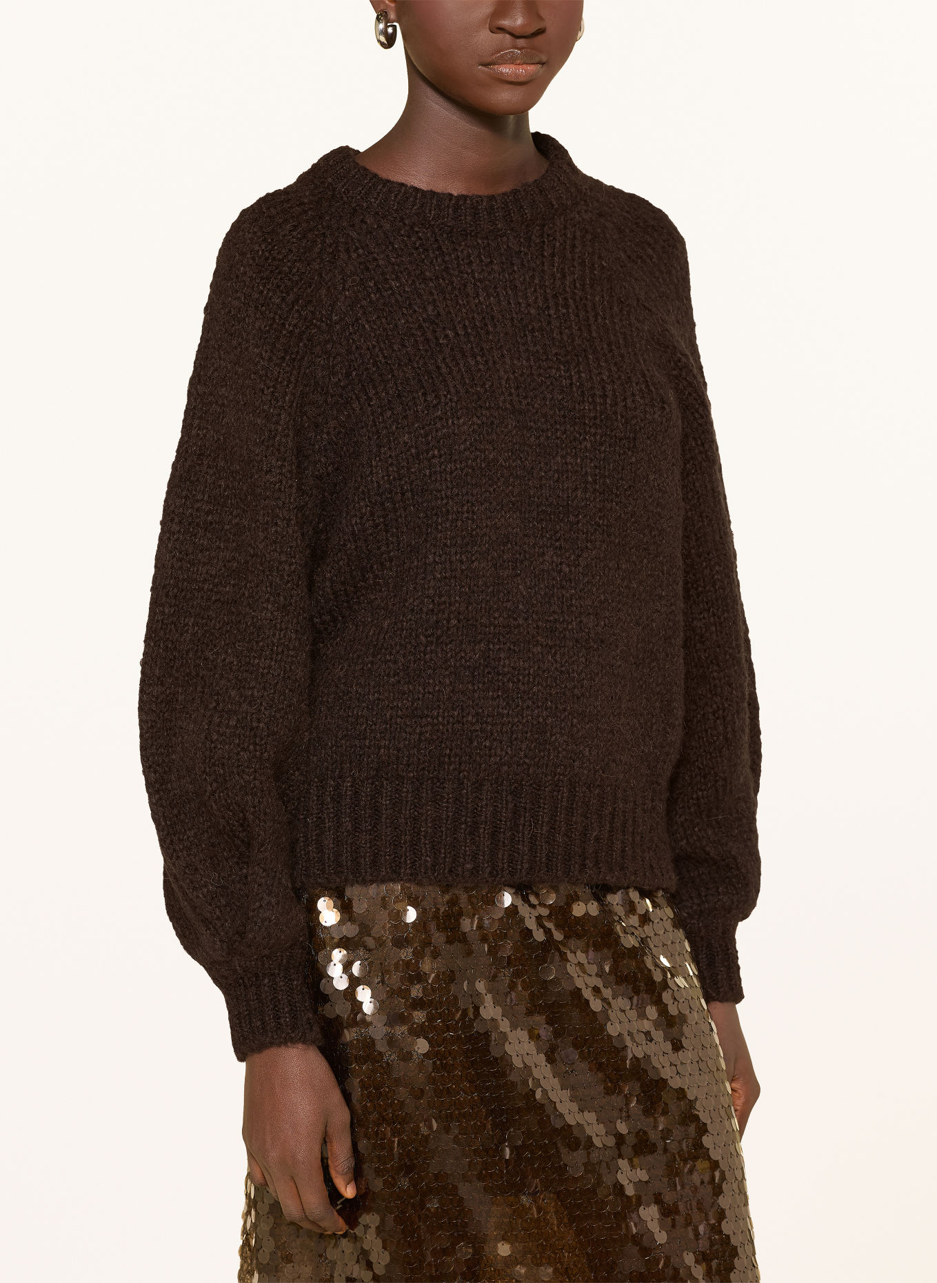 Rich & Royal Pullover mit Alpaka: DUNKELBRAUN
