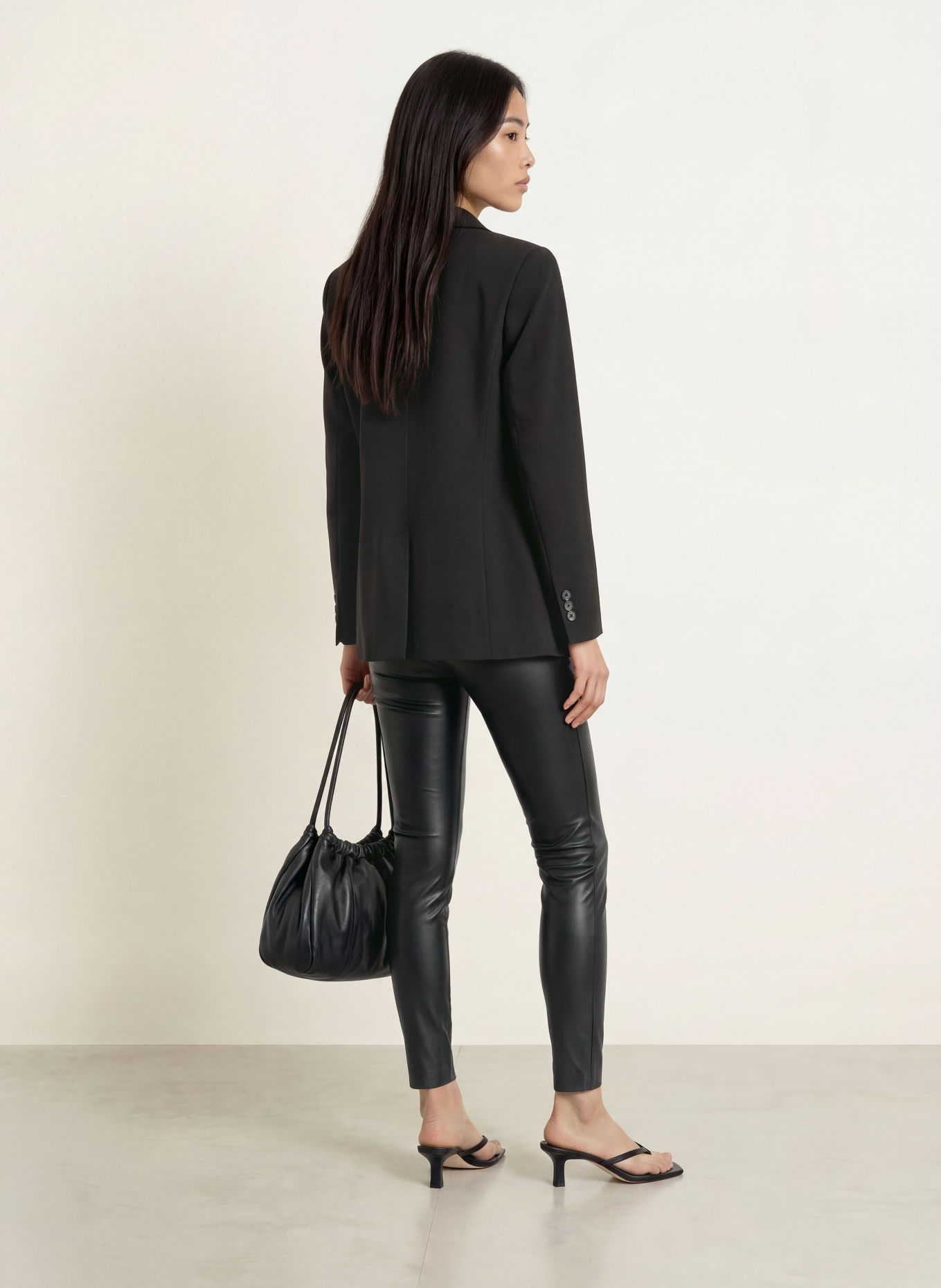 Rich & Royal Leggings in Lederoptik: SCHWARZ