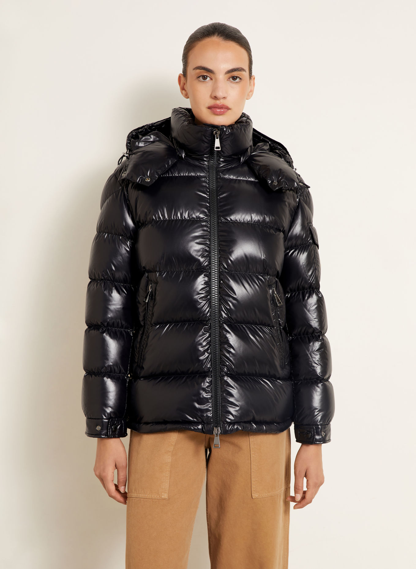 MONCLER Kurtka puchowa MAIRE z odpinanym kapturem: CZARNY