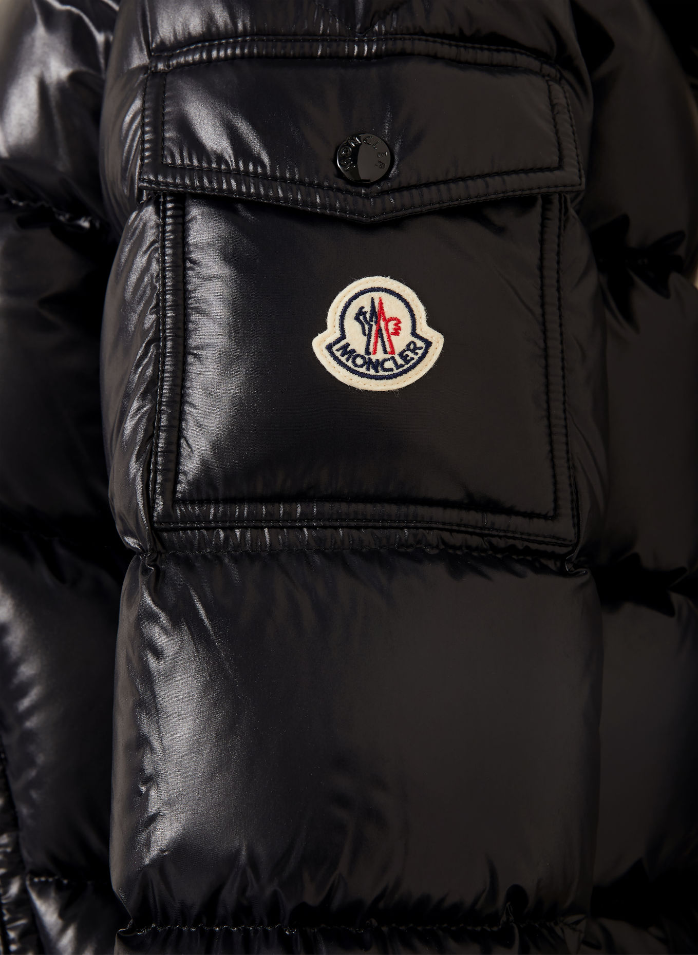 MONCLER Kurtka puchowa MAIRE z odpinanym kapturem: CZARNY