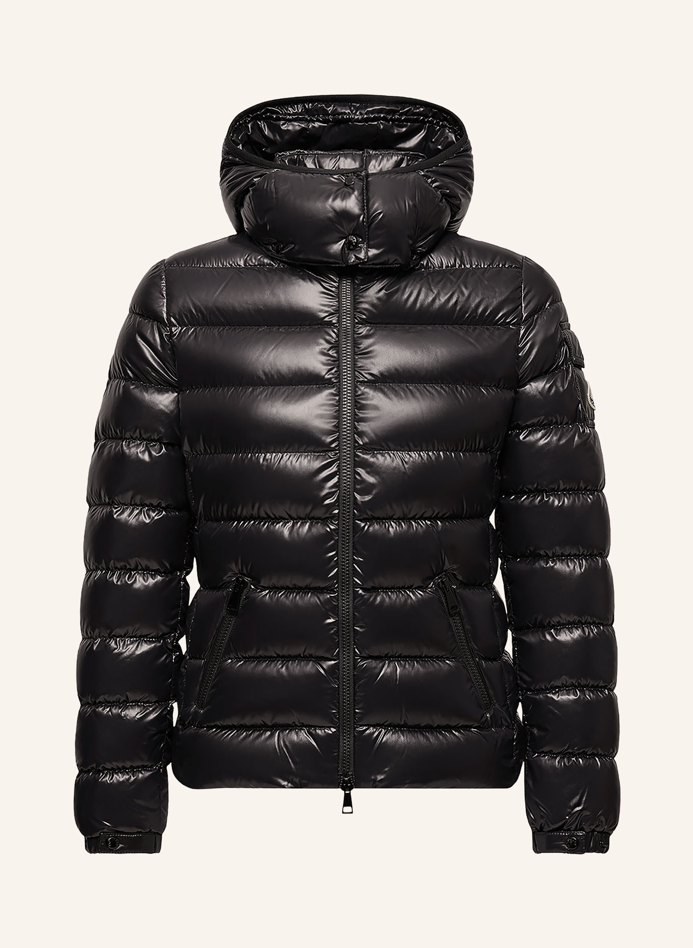 MONCLER Kurtka puchowa BADY z odpinanym kapturem: CZARNY