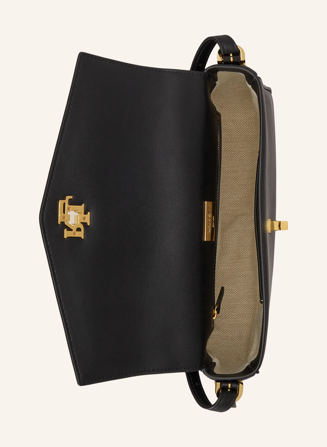 LAUREN RALPH LAUREN Umhängetasche: SCHWARZ / GOLD