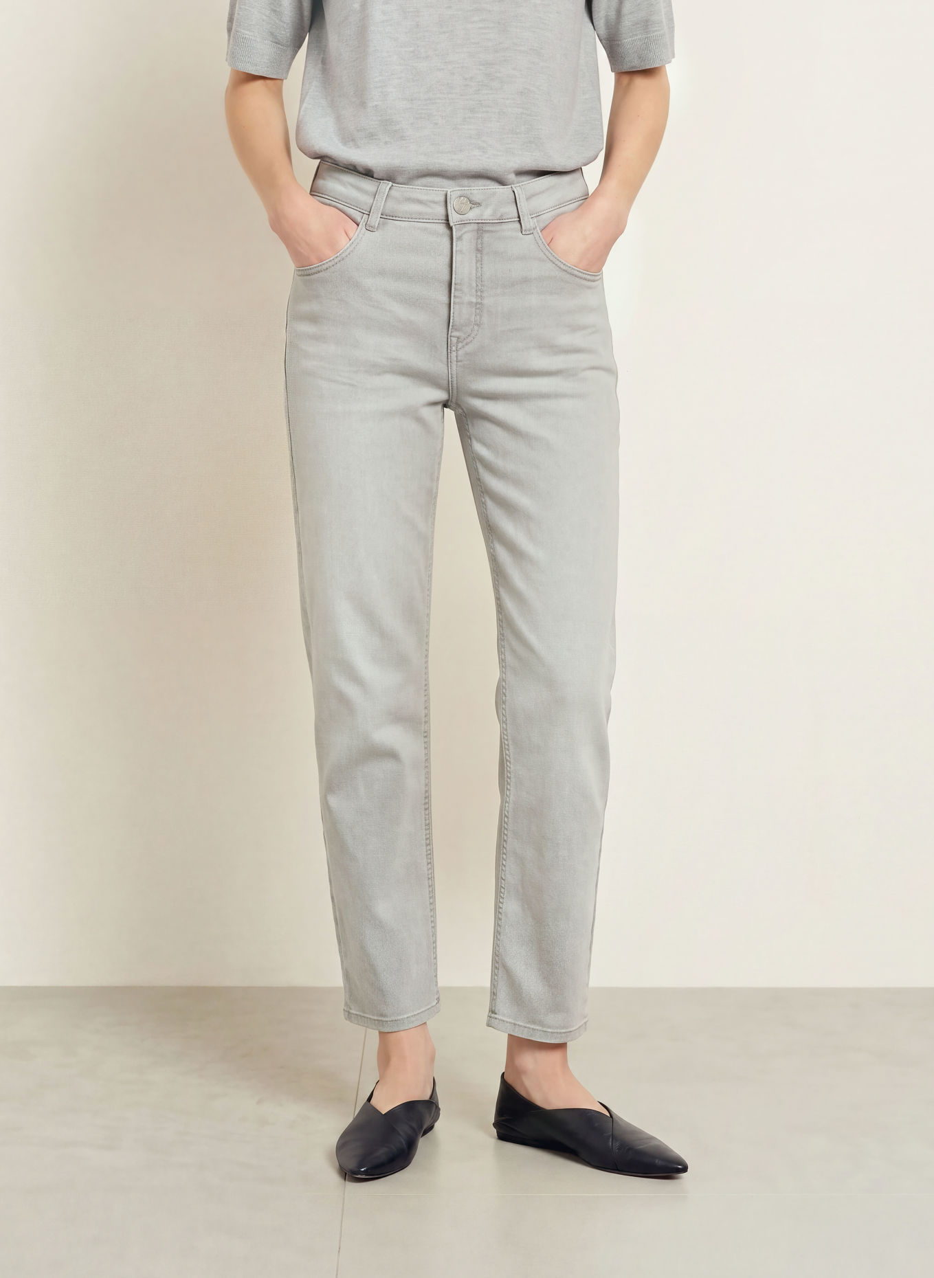 OPUS Straight jeans MINAH: 70398 bright grey