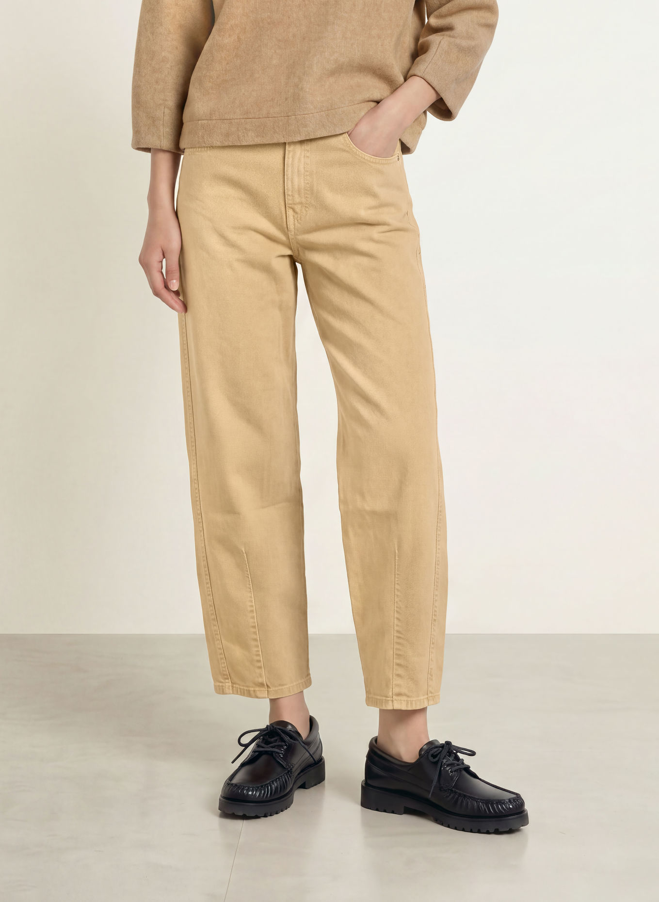 OPUS Barrel Jeans LISSIE: 20044 light mocca