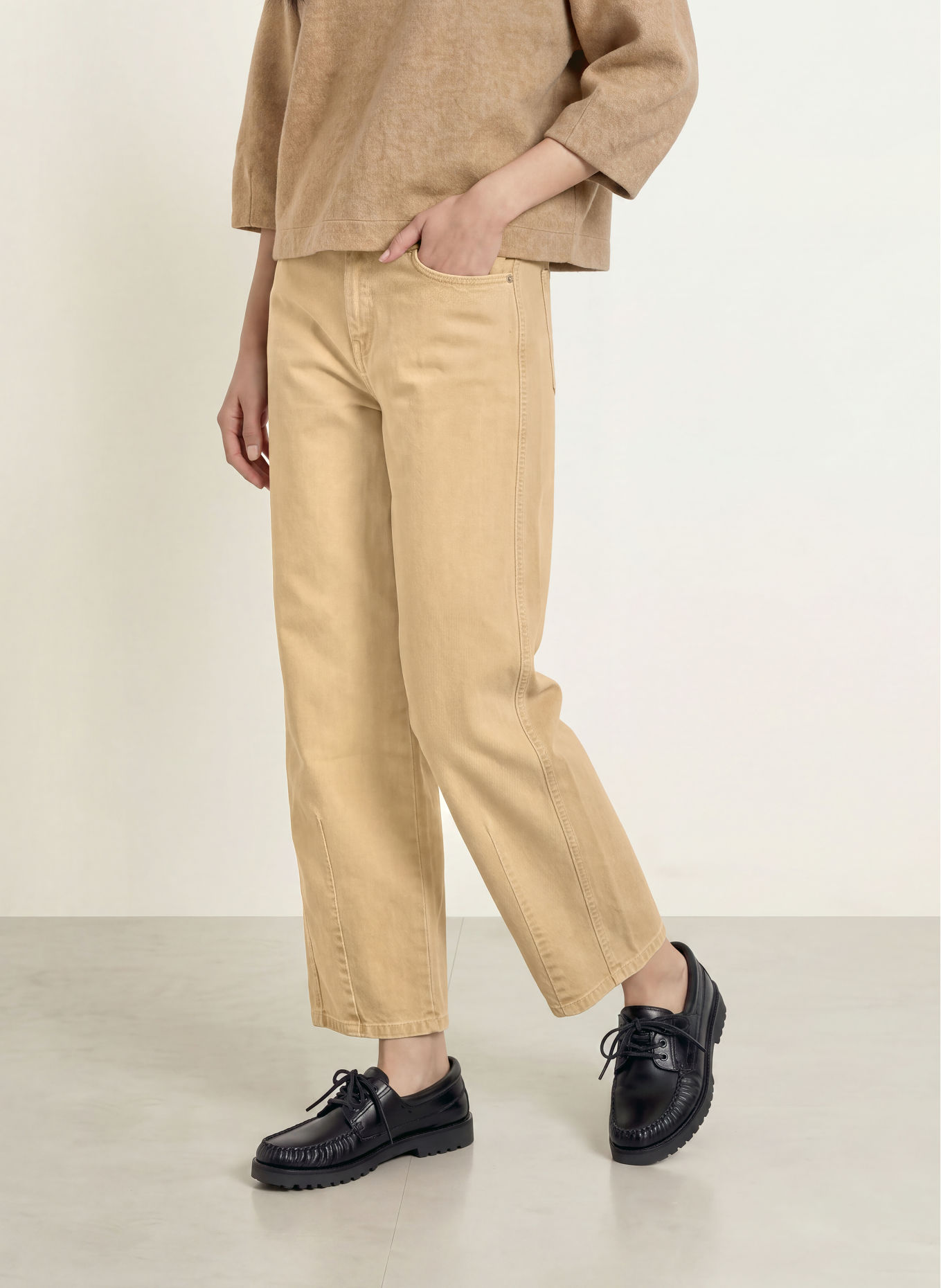 OPUS Barrel Jeans LISSIE: 20044 light mocca