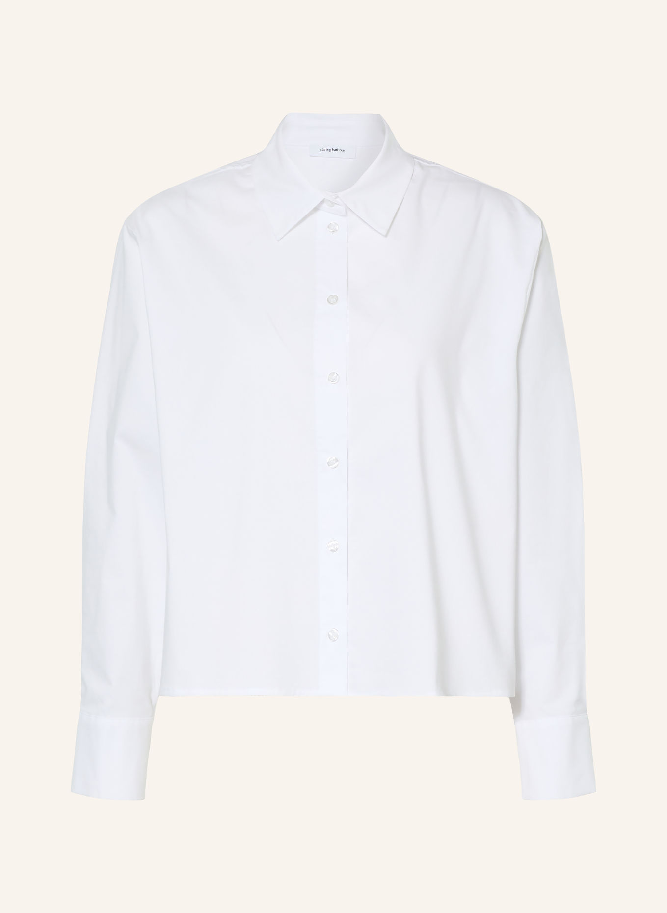 darling harbour Pleated shirt blouse: 1000 WEISS