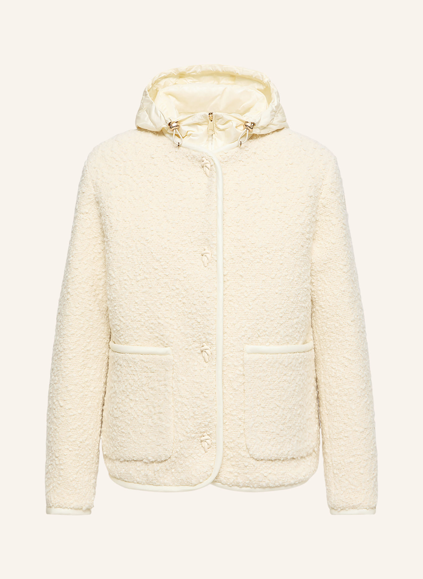 MONCLER Kurtka puchowa 2 w 1 HYLESINE z mieszanki materiałów: BIAŁY