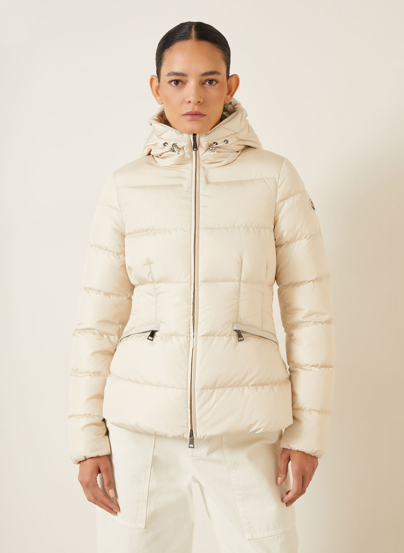 MONCLER AVOCE Down Jacket: BEIGE