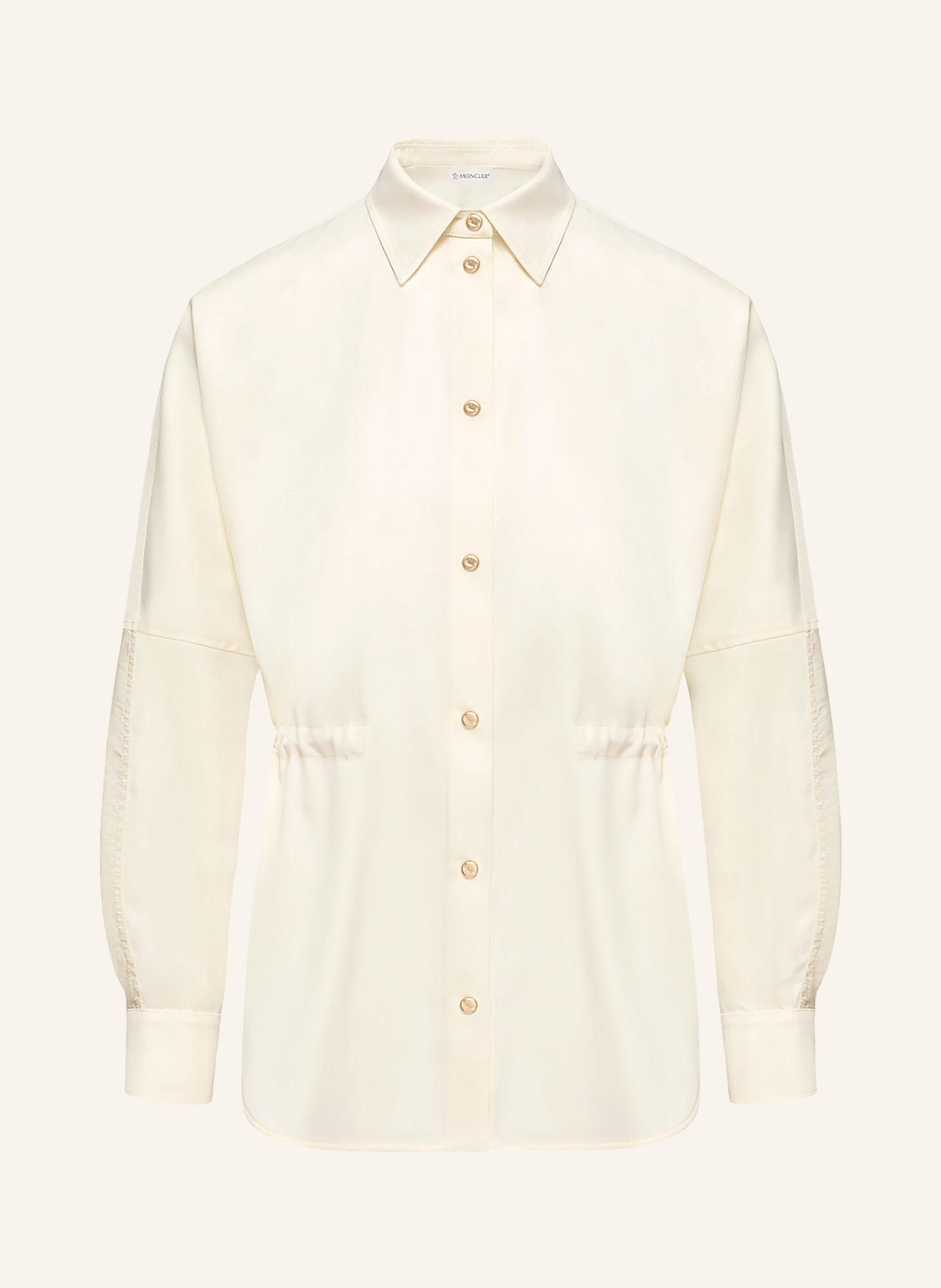 MONCLER Shirt blouse in a mix of materials: CREAM
