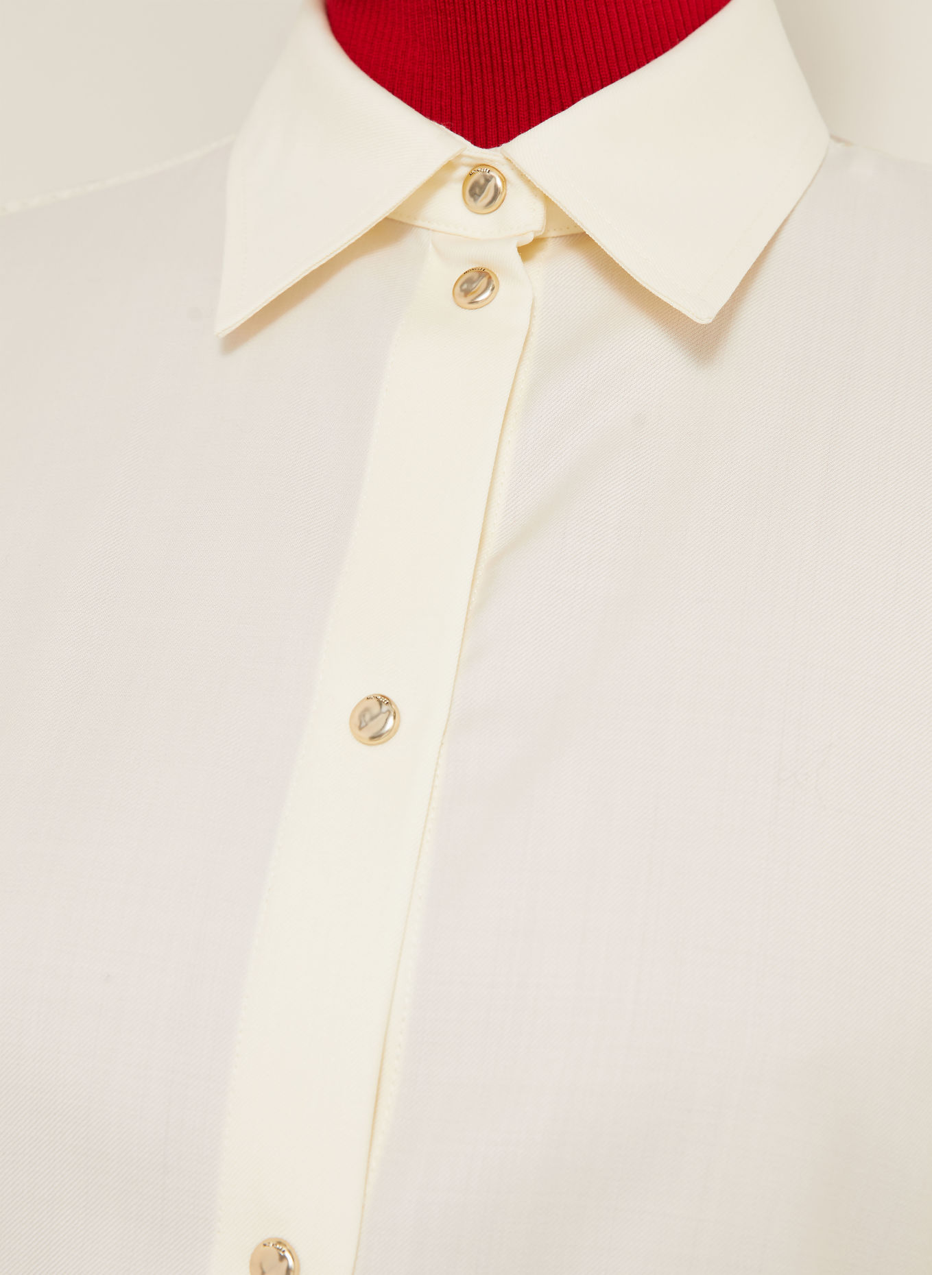 MONCLER Shirt blouse in a mix of materials: CREAM