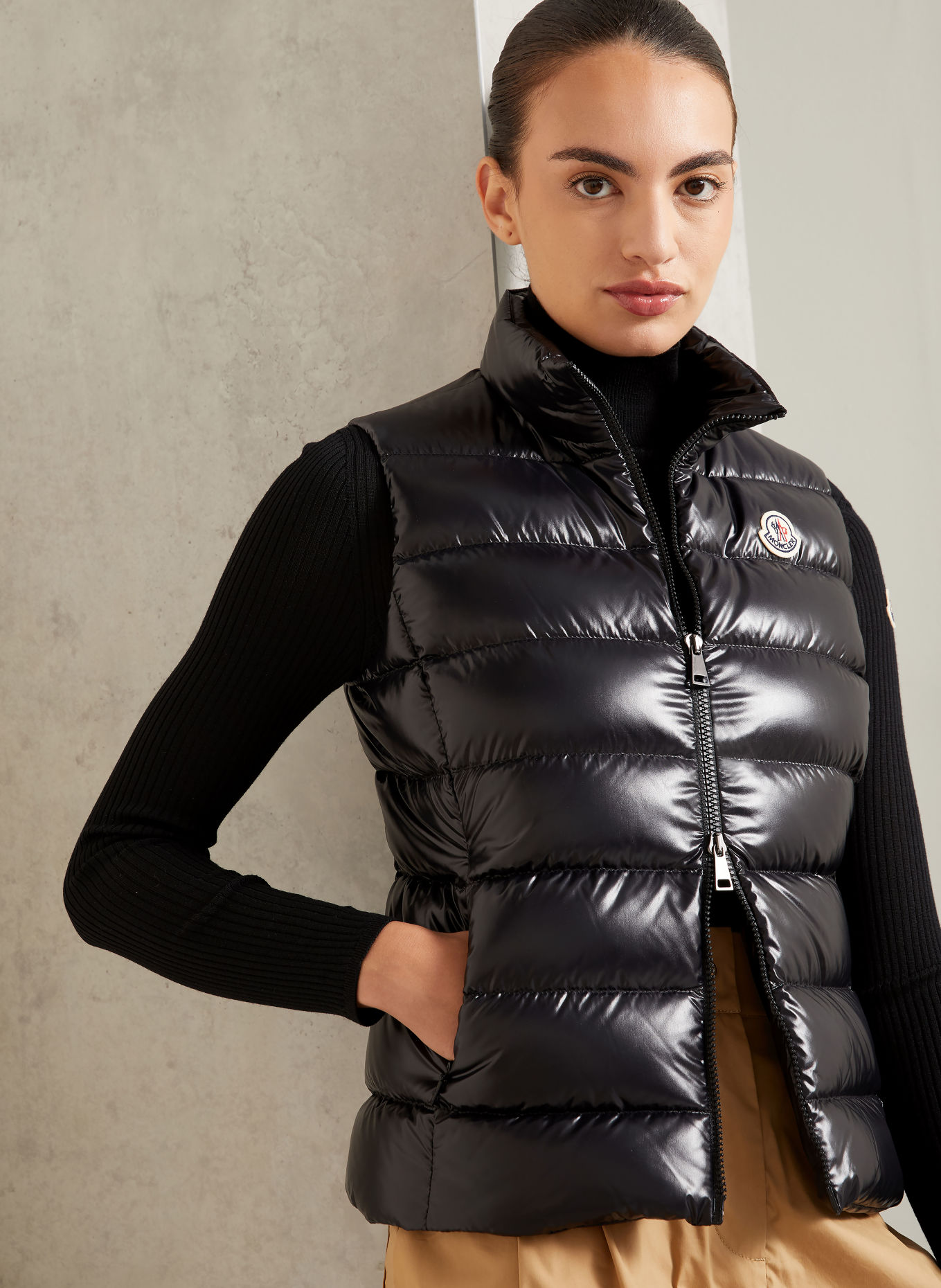 MONCLER Kamizelka puchowa GHANY: CZARNY