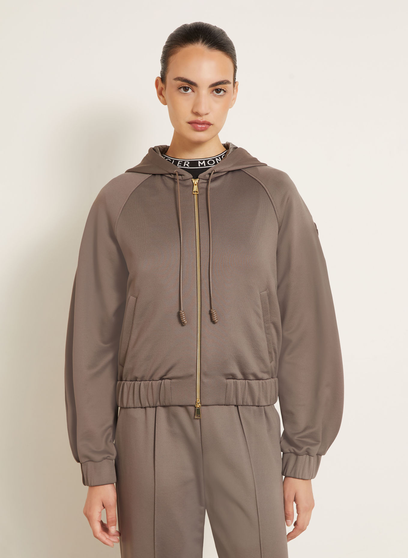 MONCLER Bluza rozpinana: SZAROBRĄZOWY