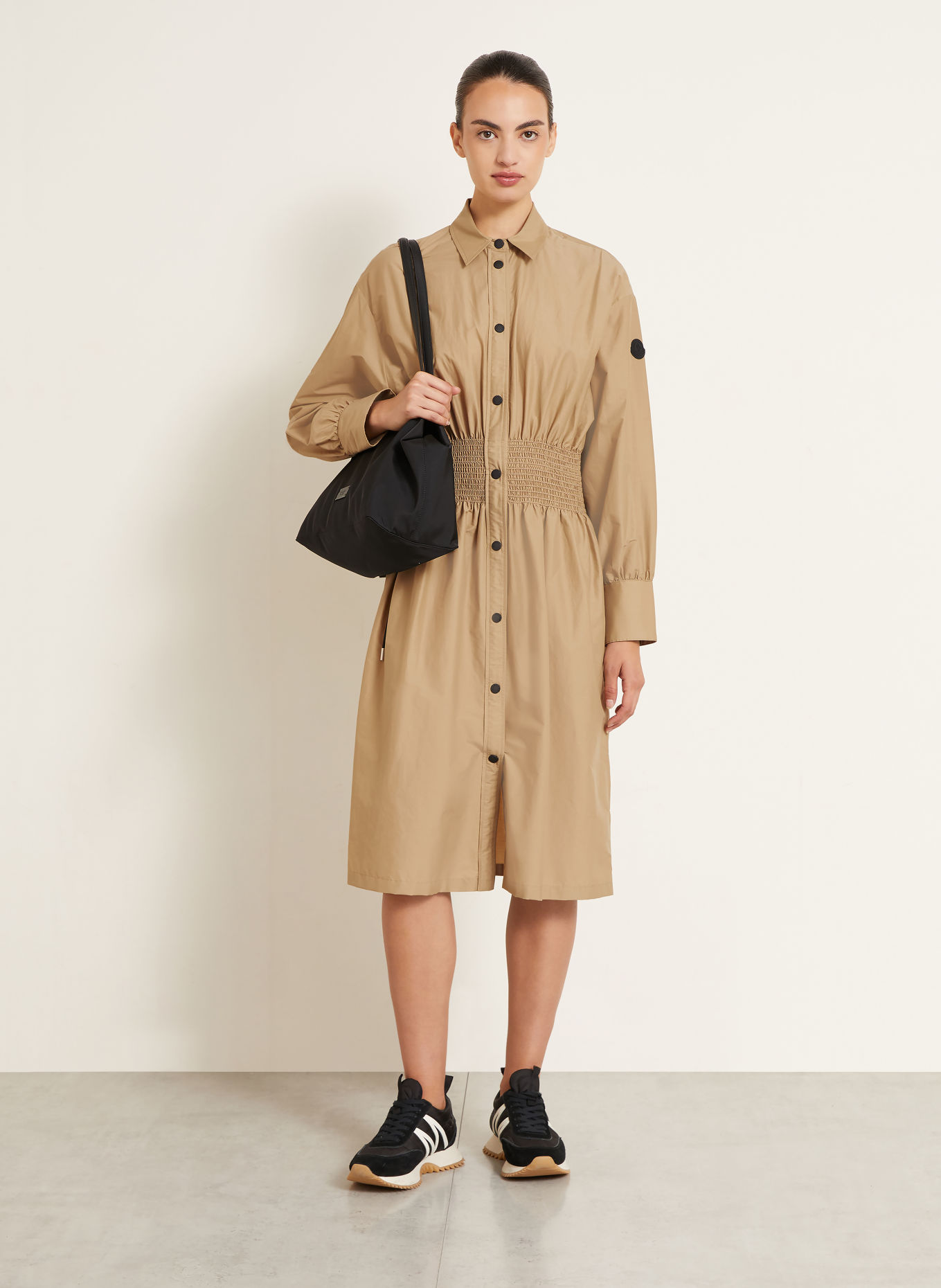 MONCLER Robe chemise: BEIGE