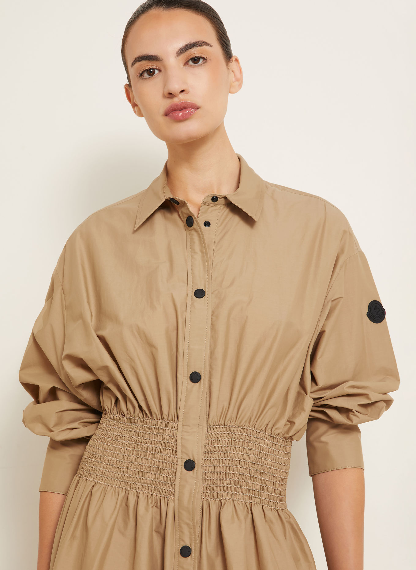 MONCLER Robe chemise: BEIGE