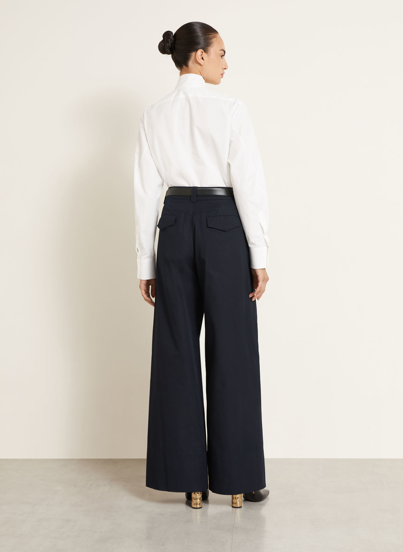 GIVENCHY Wide-leg trousers: DARK BLUE