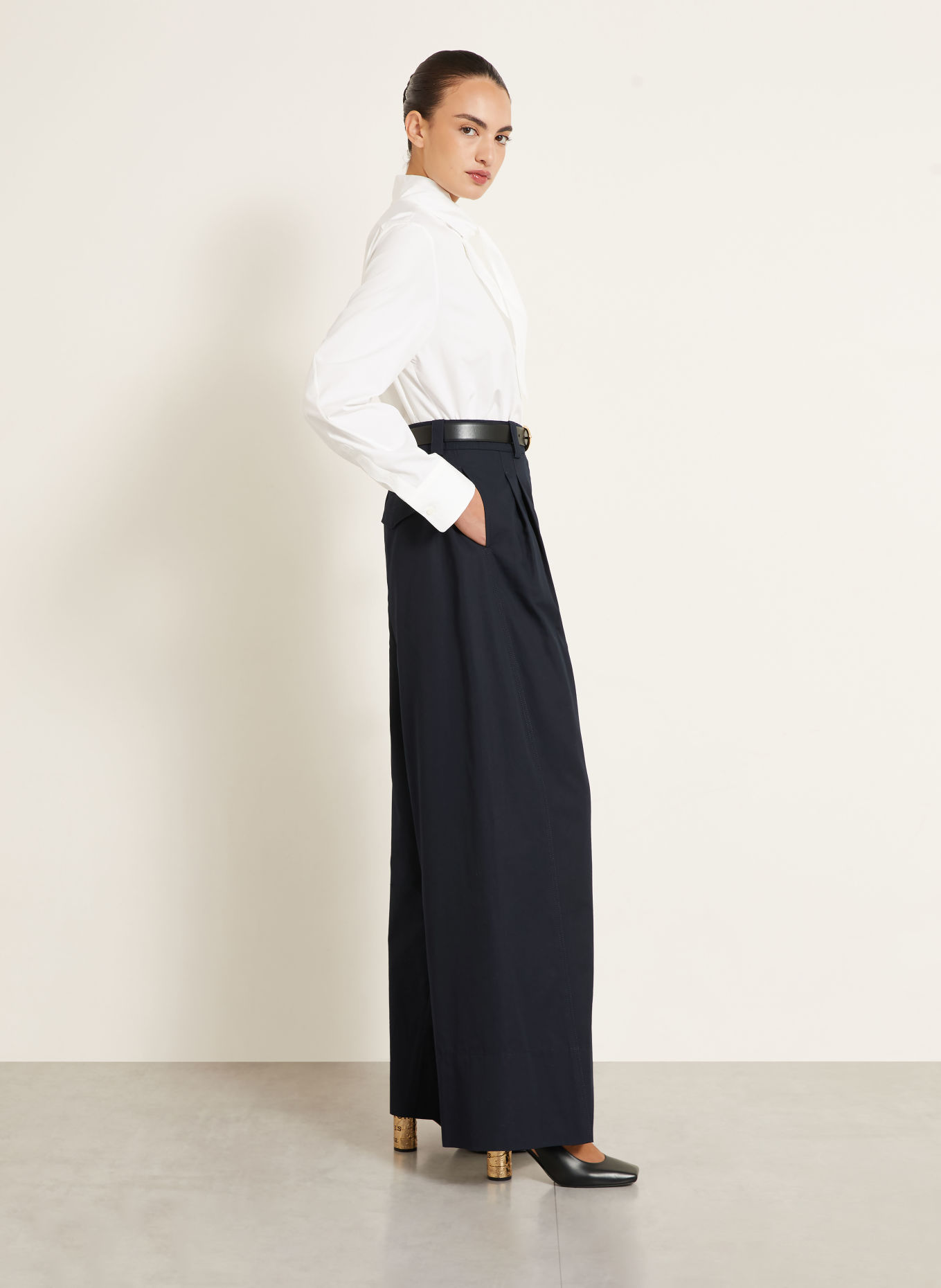 GIVENCHY Wide-leg trousers: DARK BLUE