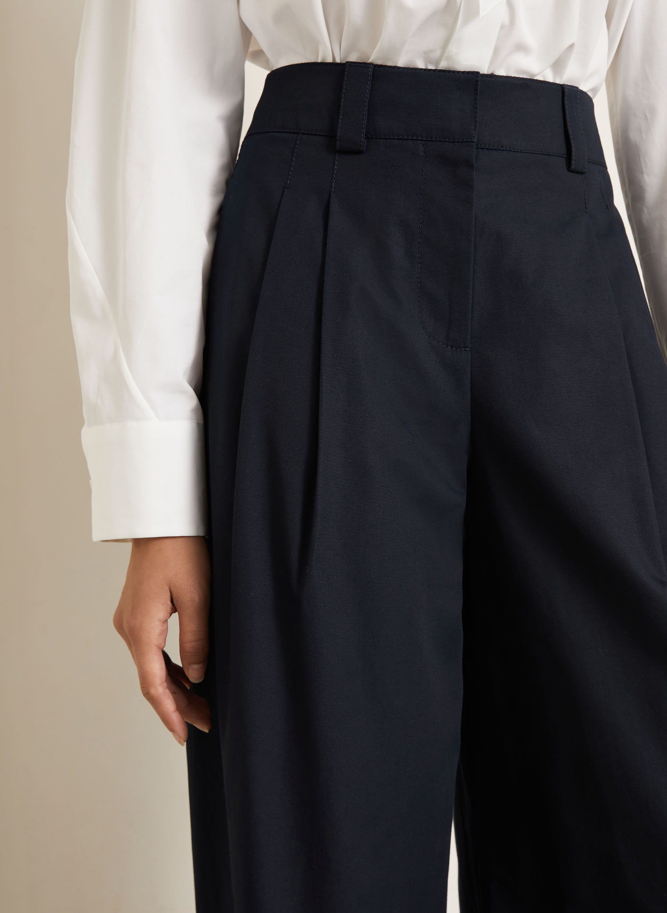 GIVENCHY Wide-leg trousers: DARK BLUE