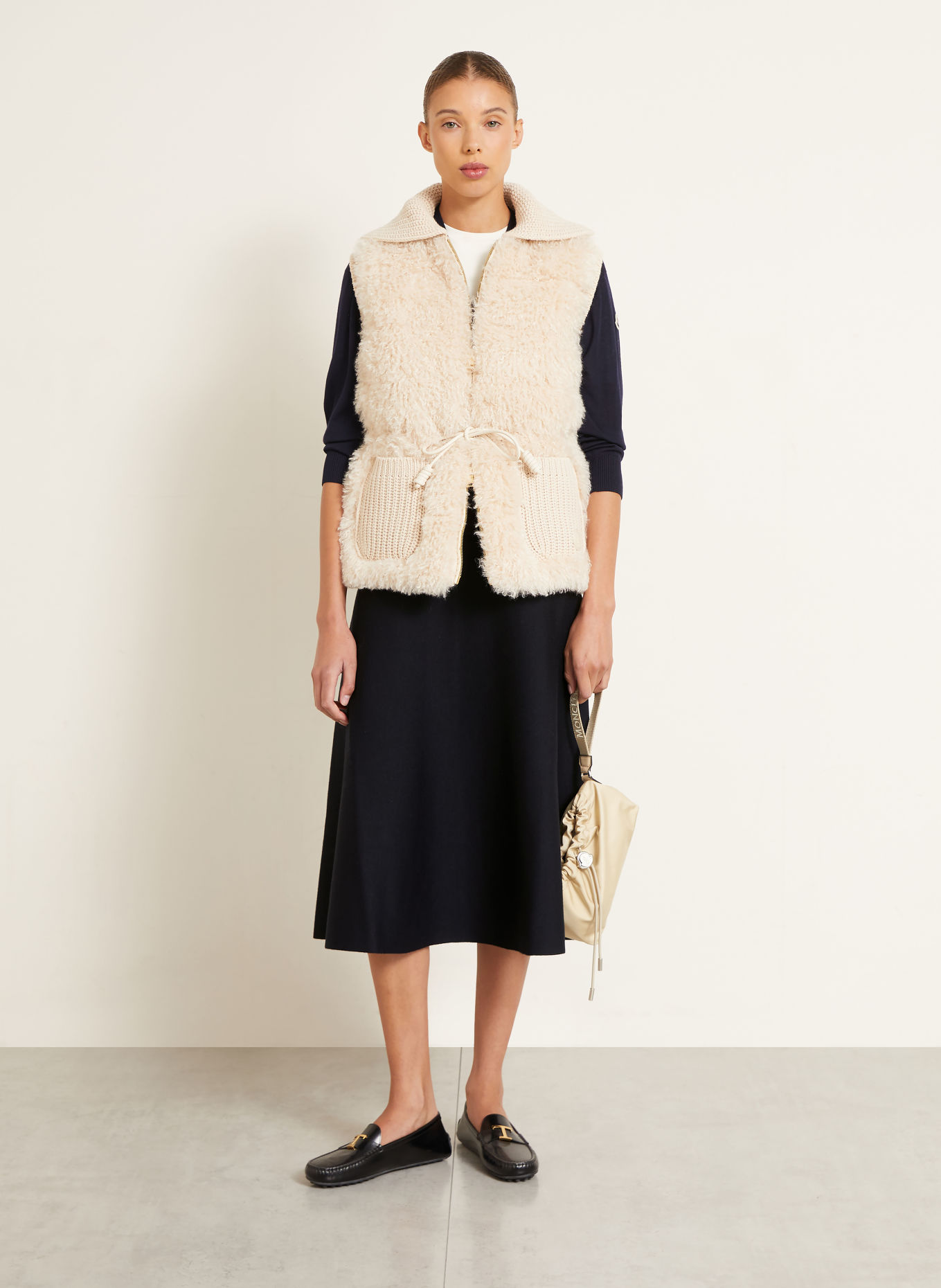 MONCLER Knit skirt: DARK BLUE