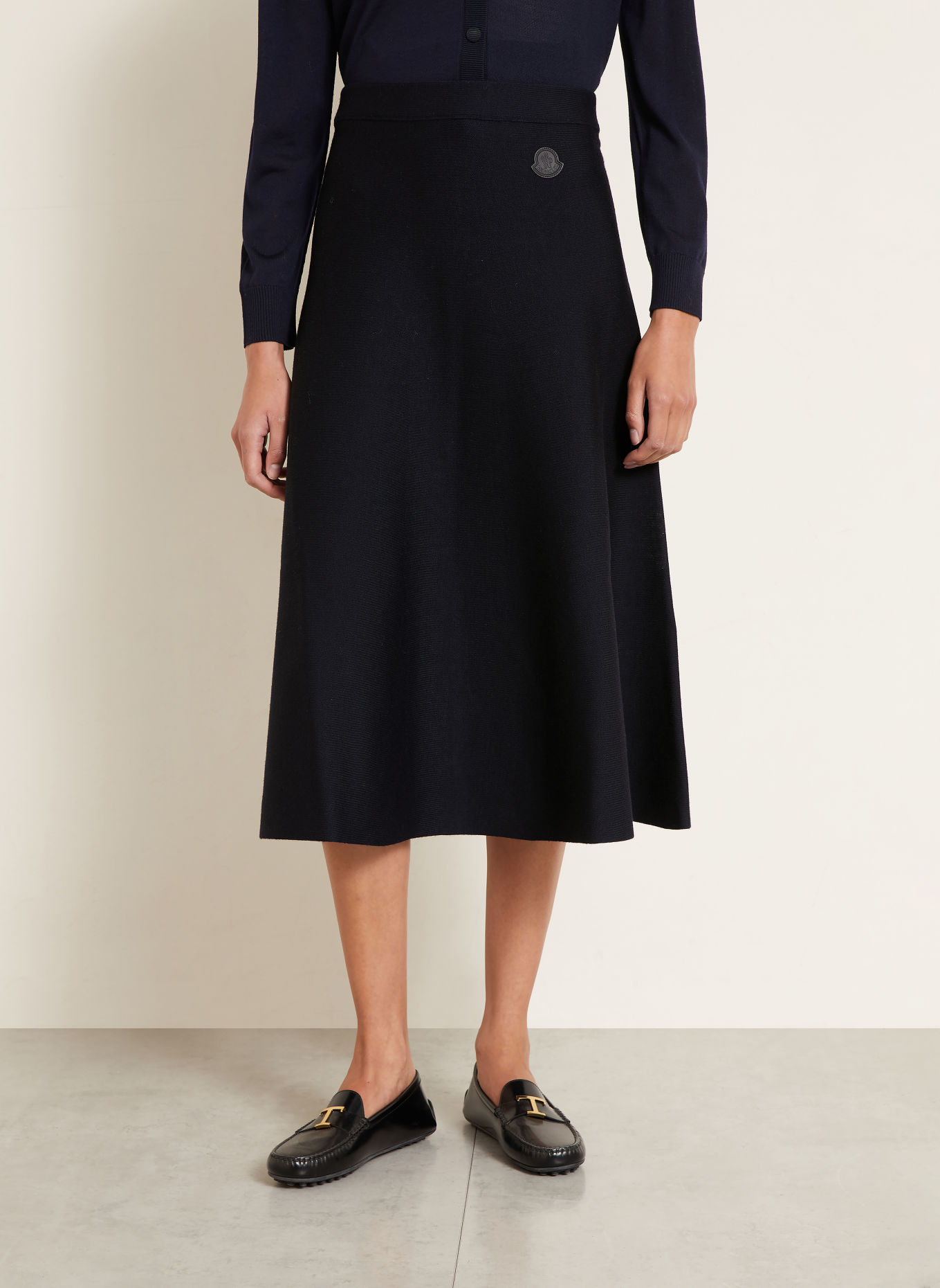 MONCLER Knit skirt: DARK BLUE