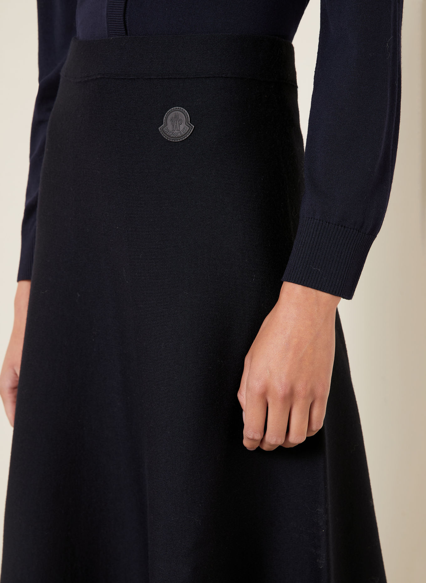 MONCLER Knit skirt: DARK BLUE