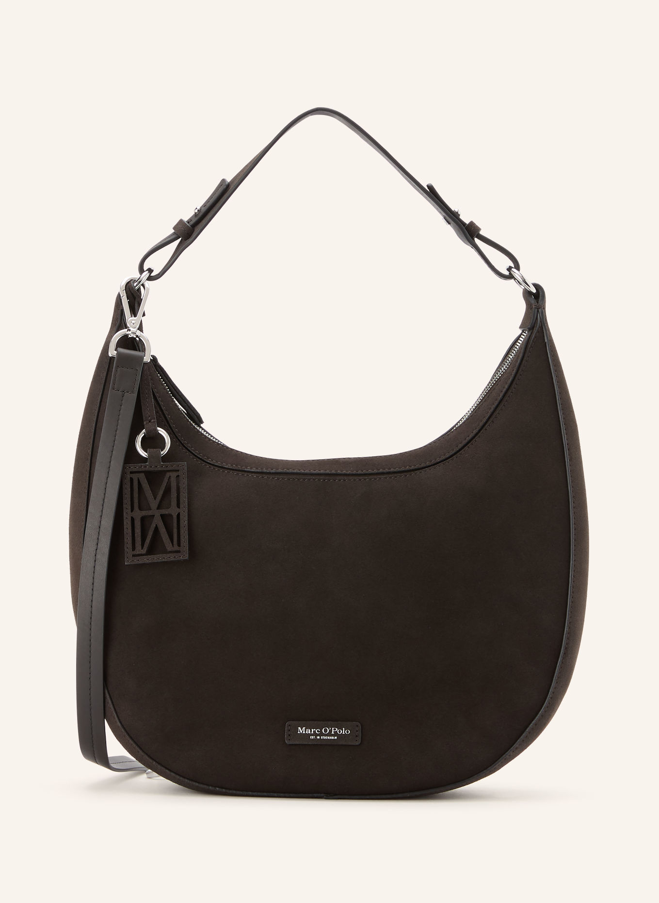 Marc O'Polo Bucket bag: DARK BROWN / SILVER