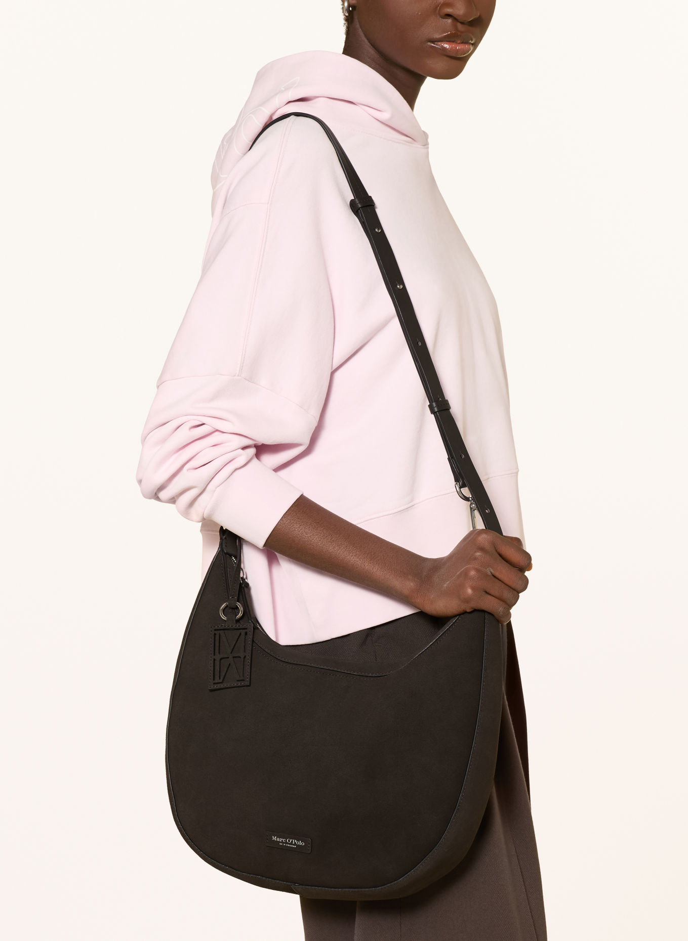 Marc O'Polo Bucket bag: DARK BROWN / SILVER