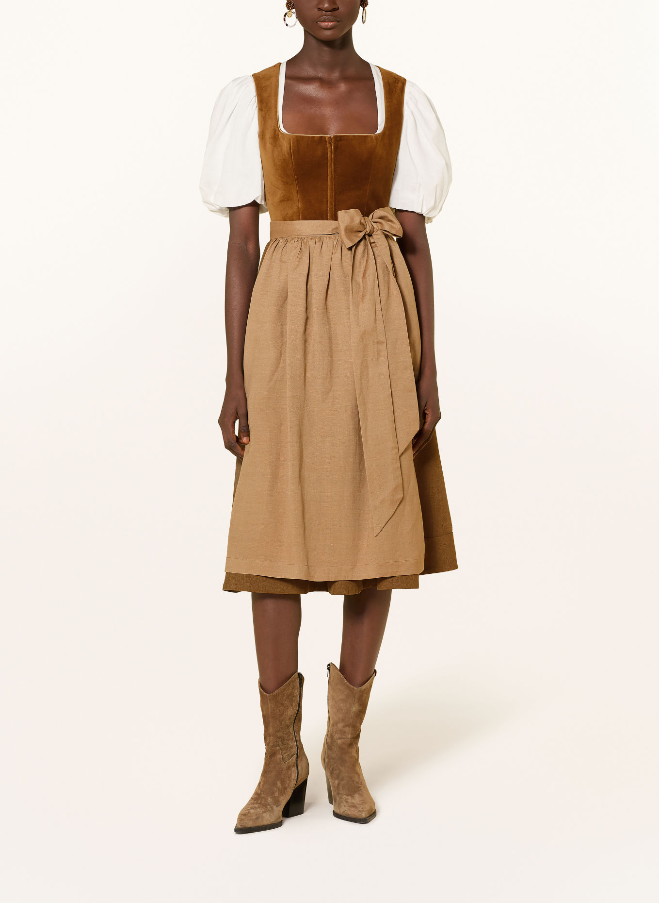 LIMBERRY Dirndl MANON: BRUIN / GOUD / LICHTBRUIN