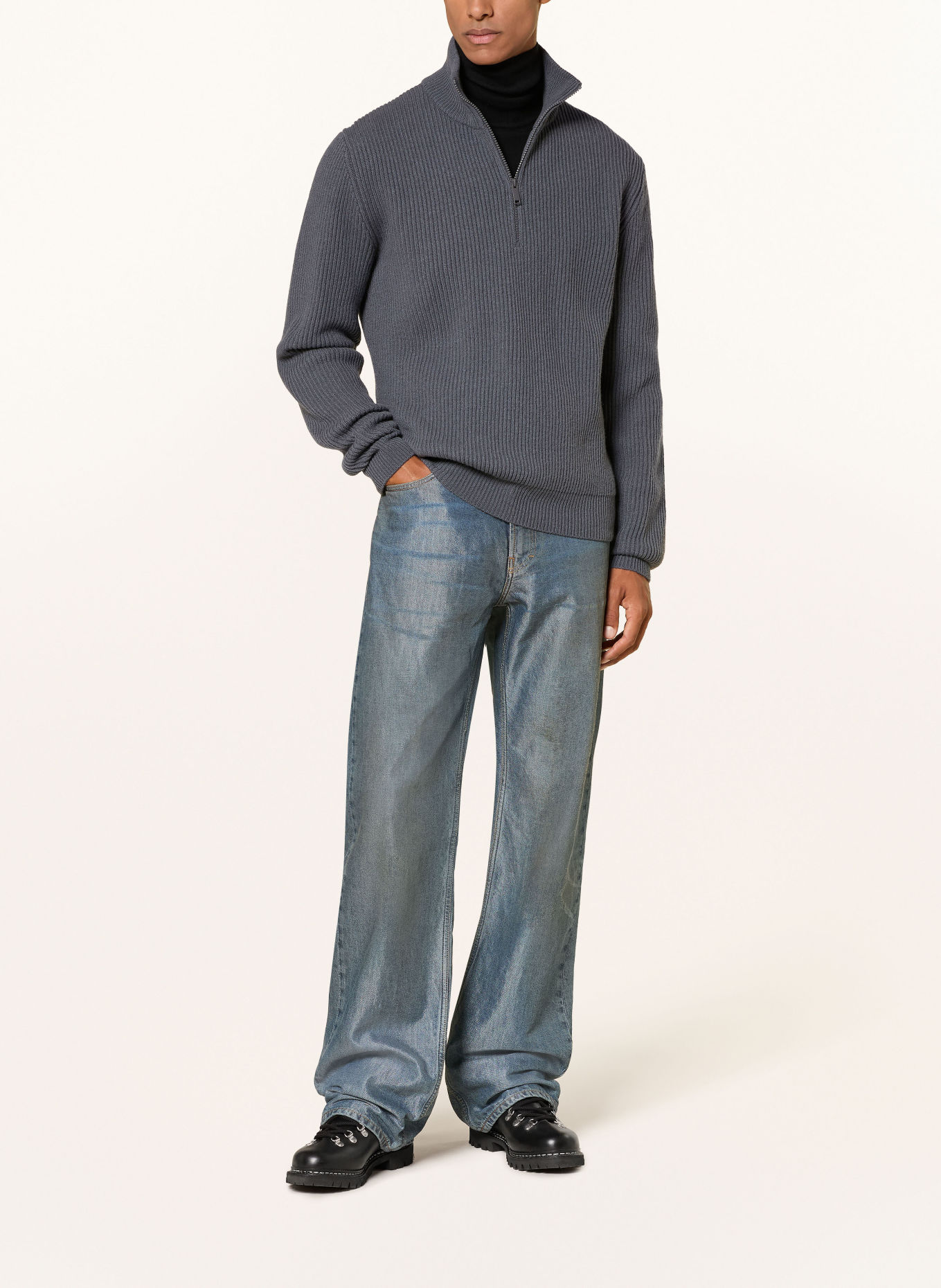 CANADA GOOSE Pull col zippé MCKINNEY: GRIS