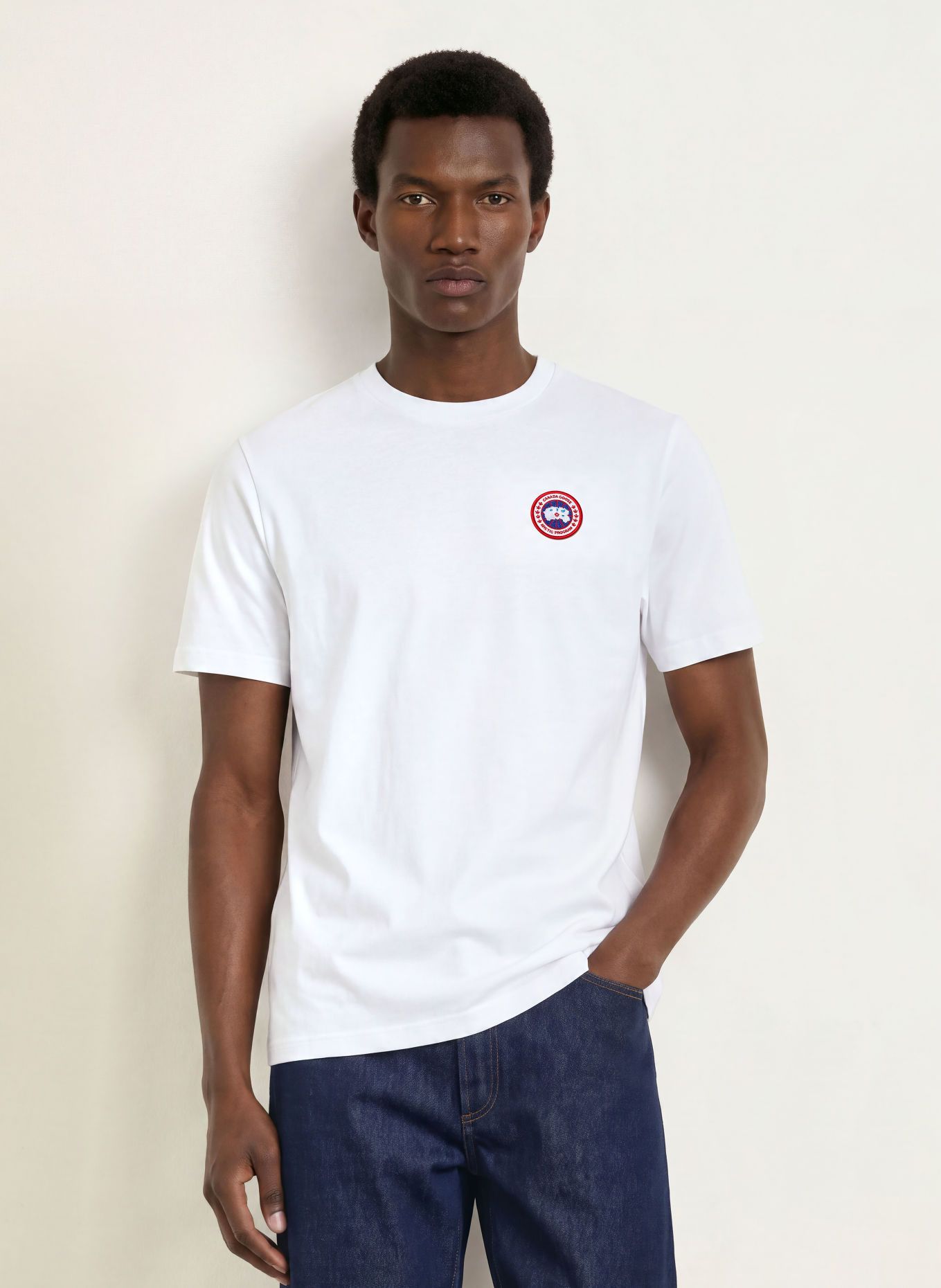 CANADA GOOSE T-shirt OCRA: BLANC / ROUGE / BLEU