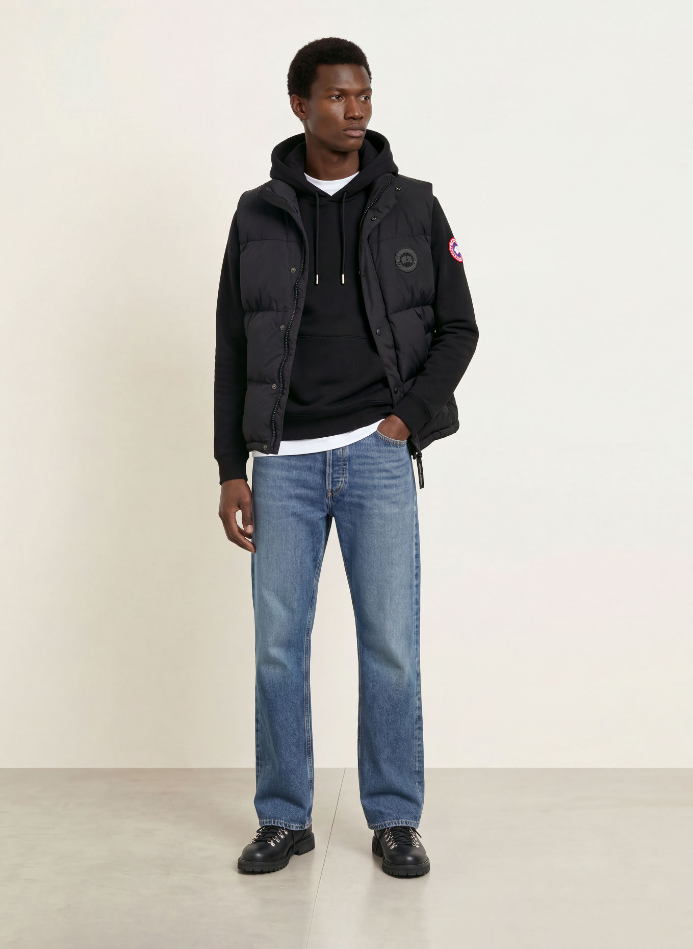 CANADA GOOSE Hoodie LOON: SCHWARZ / ROT / WEISS