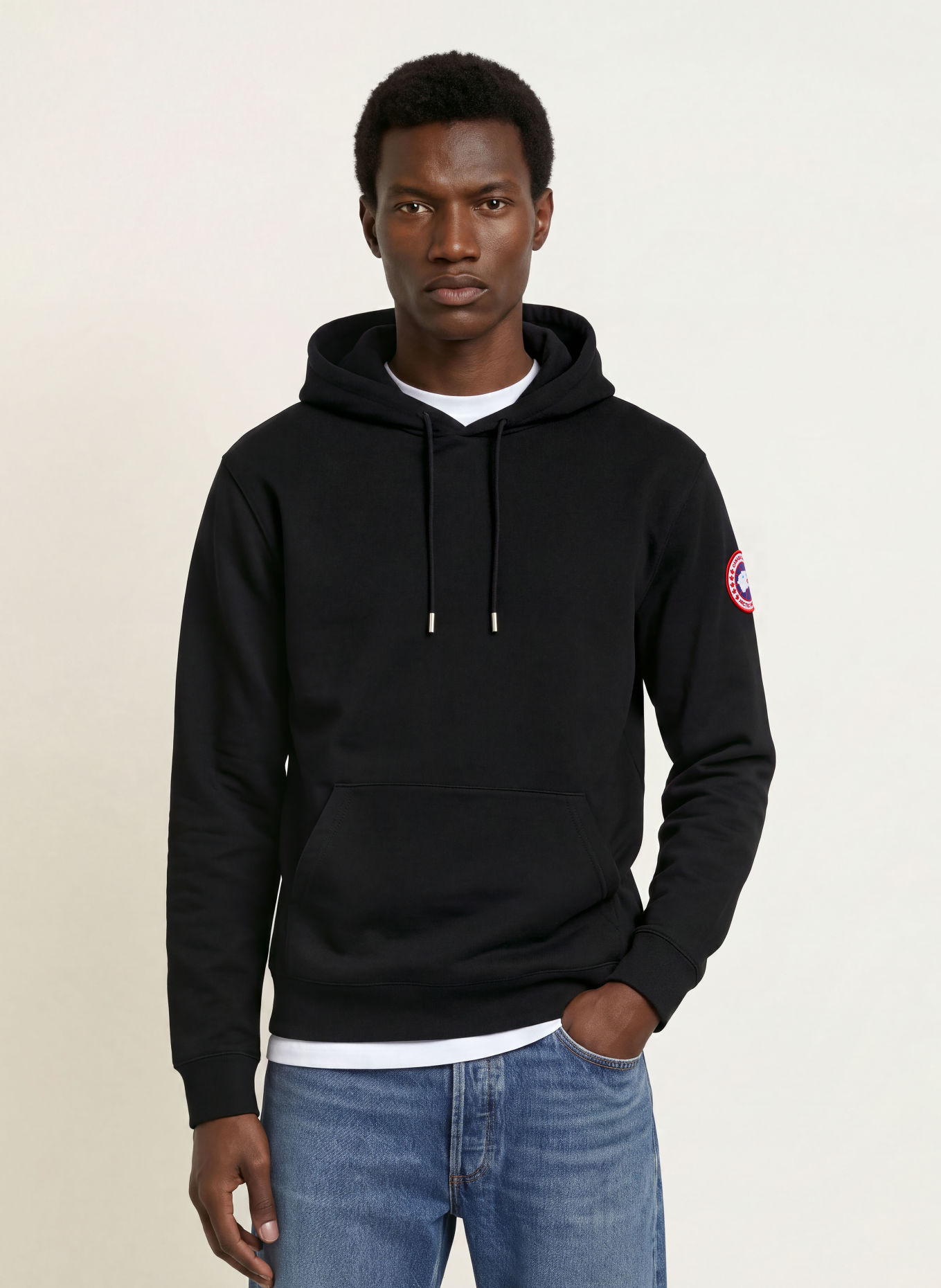 CANADA GOOSE Hoodie LOON: SCHWARZ / ROT / WEISS
