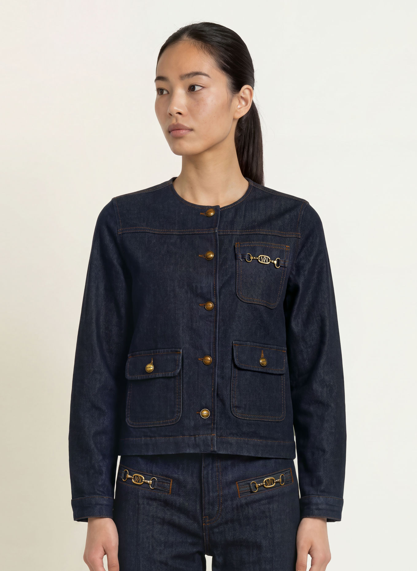 MOS MOSH MMCAROLL VOLARIS Denim Jacket: 447 DARK BLUE