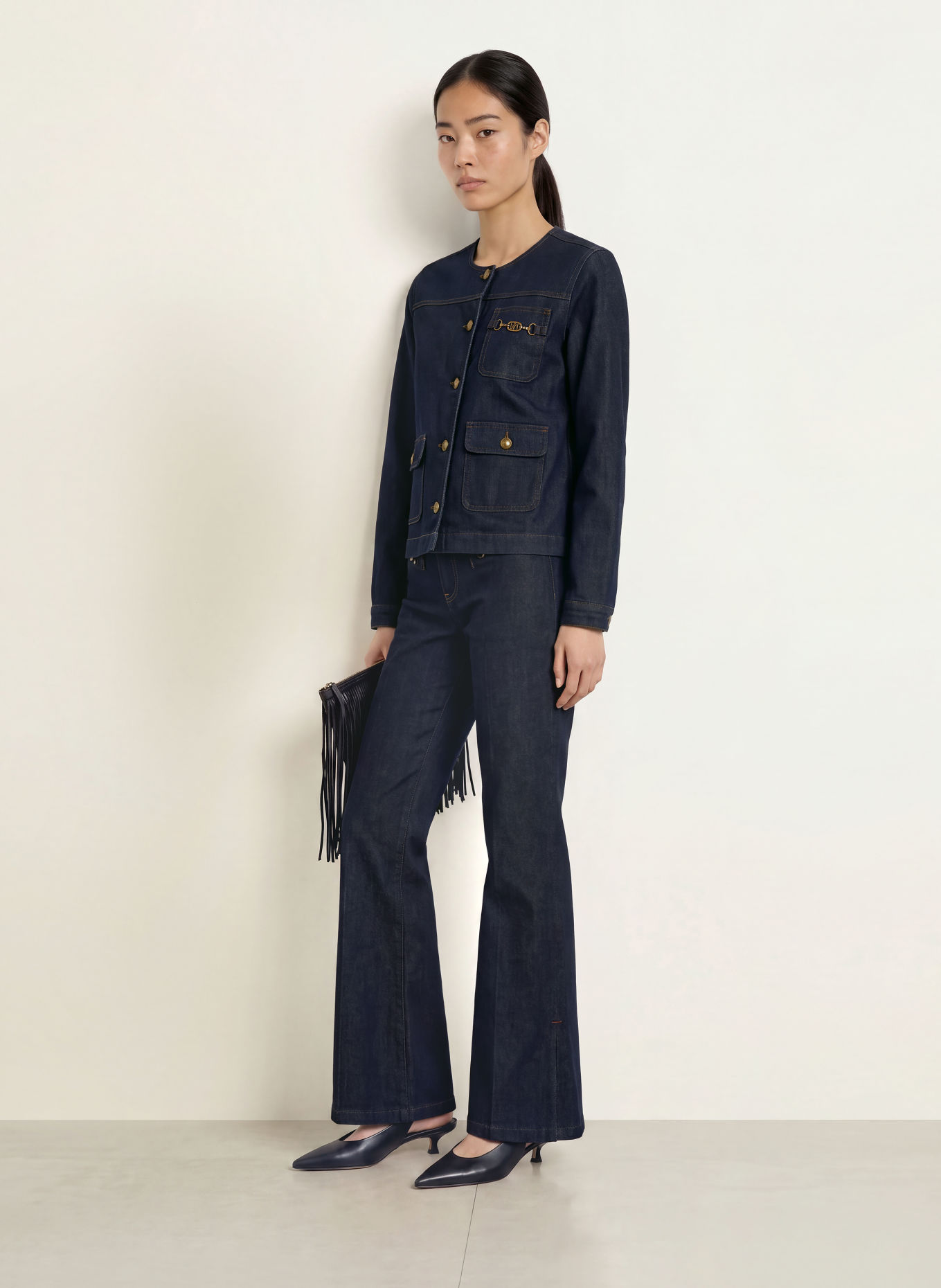 MOS MOSH MMCAROLL VOLARIS Denim Jacket: 447 DARK BLUE