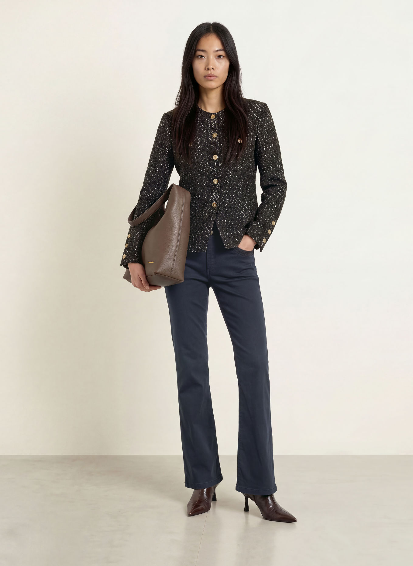 MOS MOSH MMSILJE GRACY Blazer: BROWN / CREAM