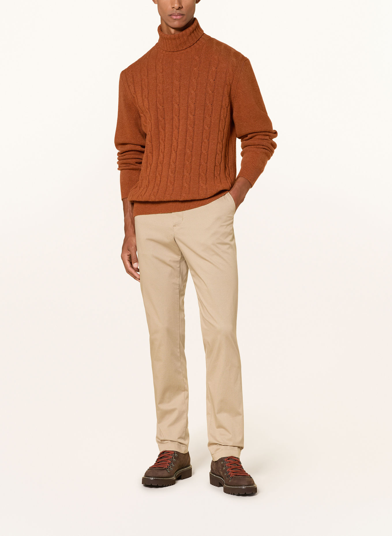 DIGEL Rollkragenpullover FRANCIS: DUNKELBRAUN