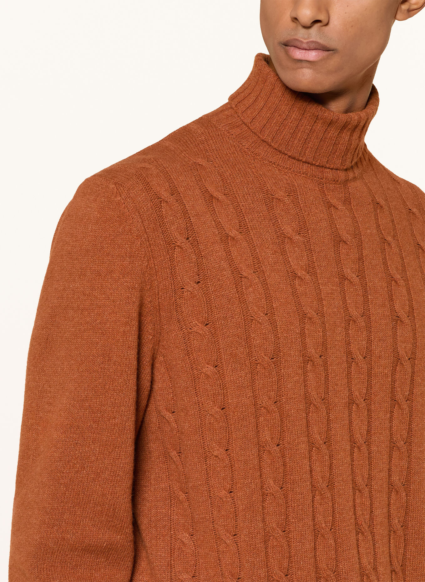 DIGEL Rollkragenpullover FRANCIS: DUNKELBRAUN