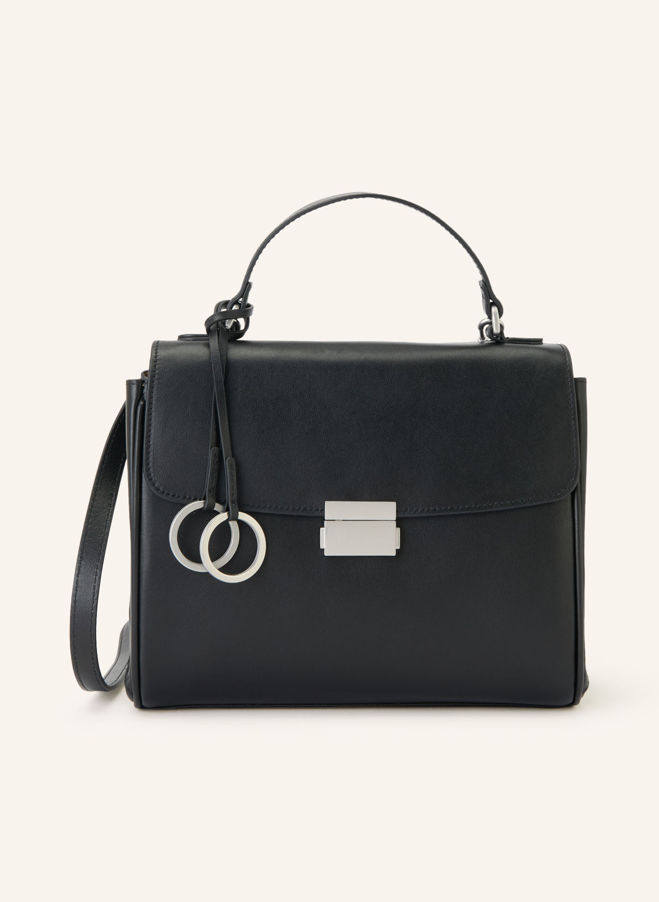 Marc O'Polo Handtasche: SCHWARZ / SILBER