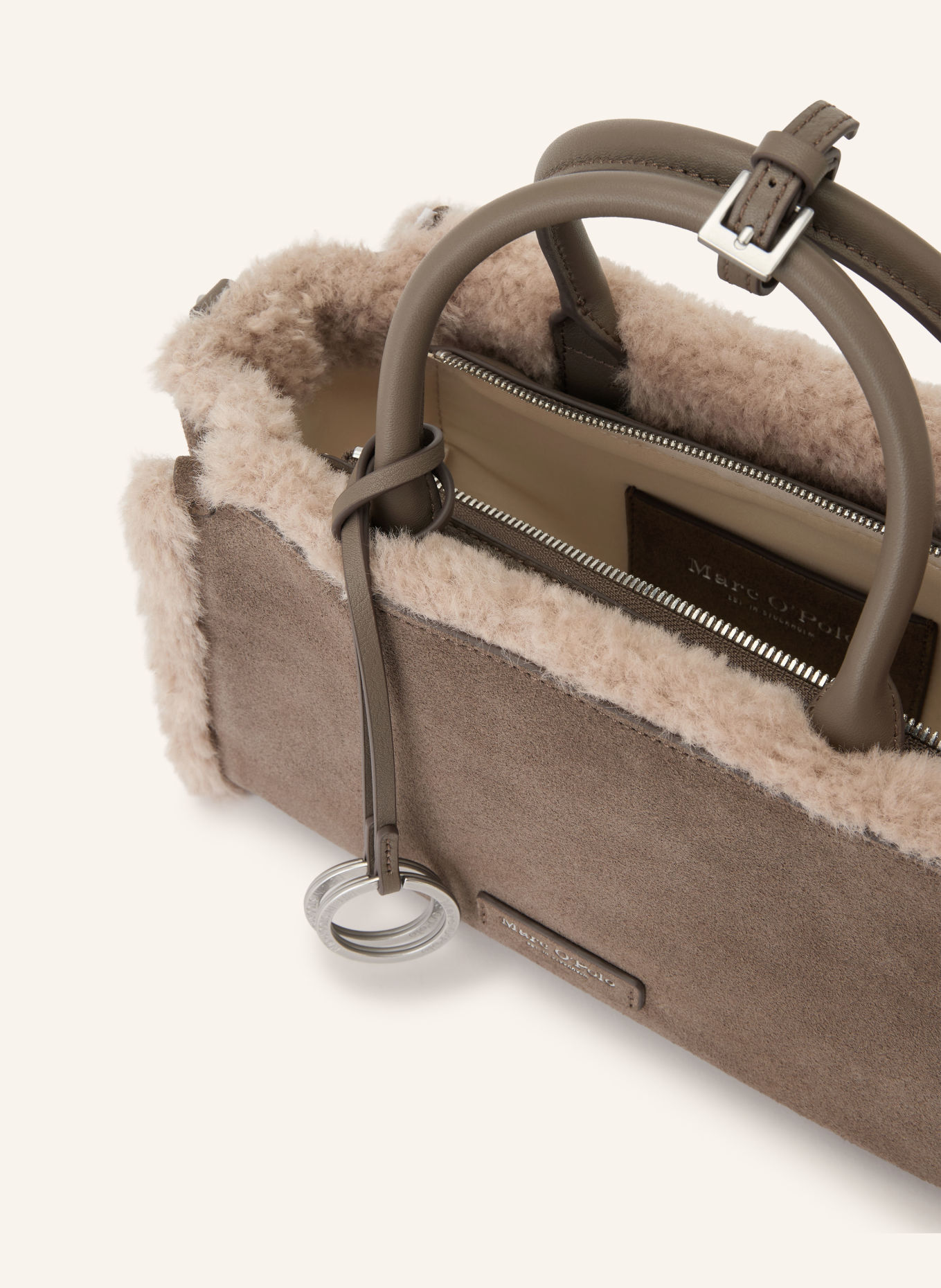 Marc O'Polo Handtasche: HELLBRAUN / SILBER / TAUPE