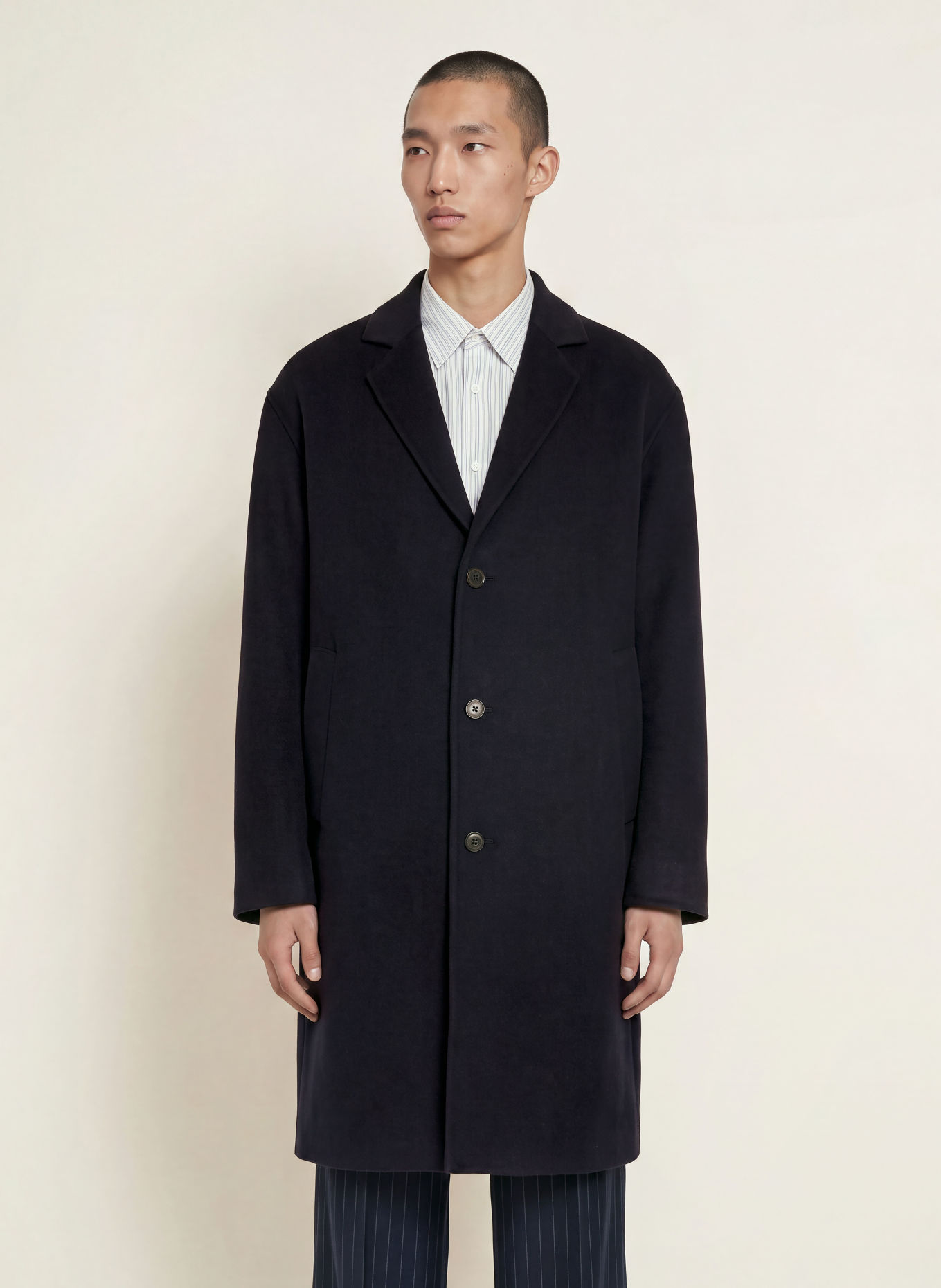NN.07 KENDRICK Wool coat: DARK BLUE