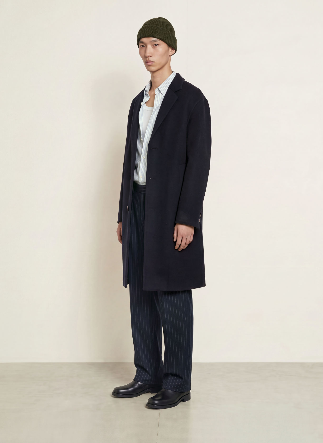 NN.07 KENDRICK Wool coat: DARK BLUE
