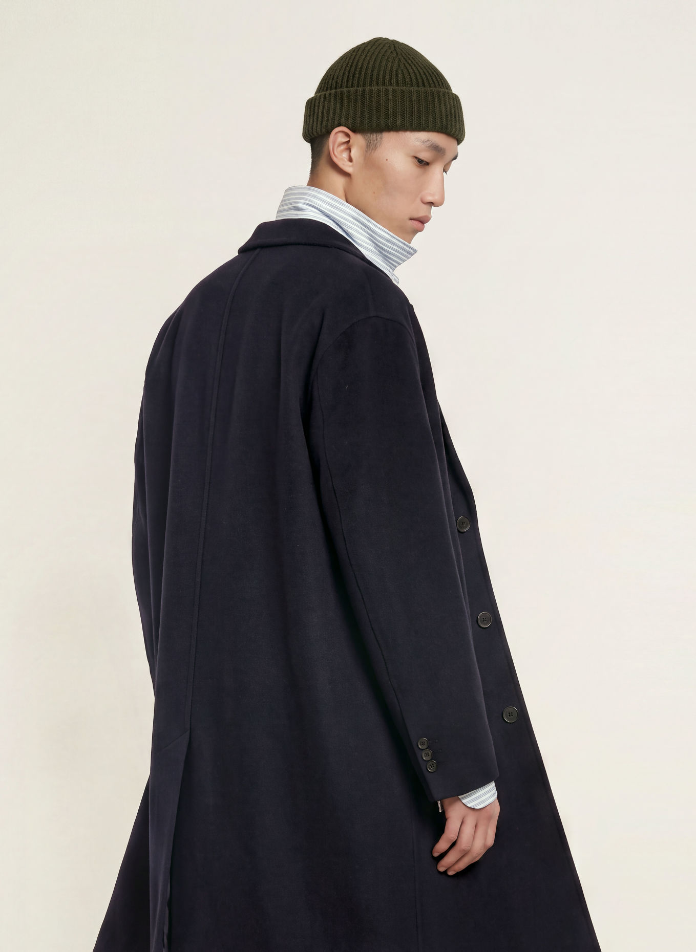 NN.07 KENDRICK Wool coat: DARK BLUE