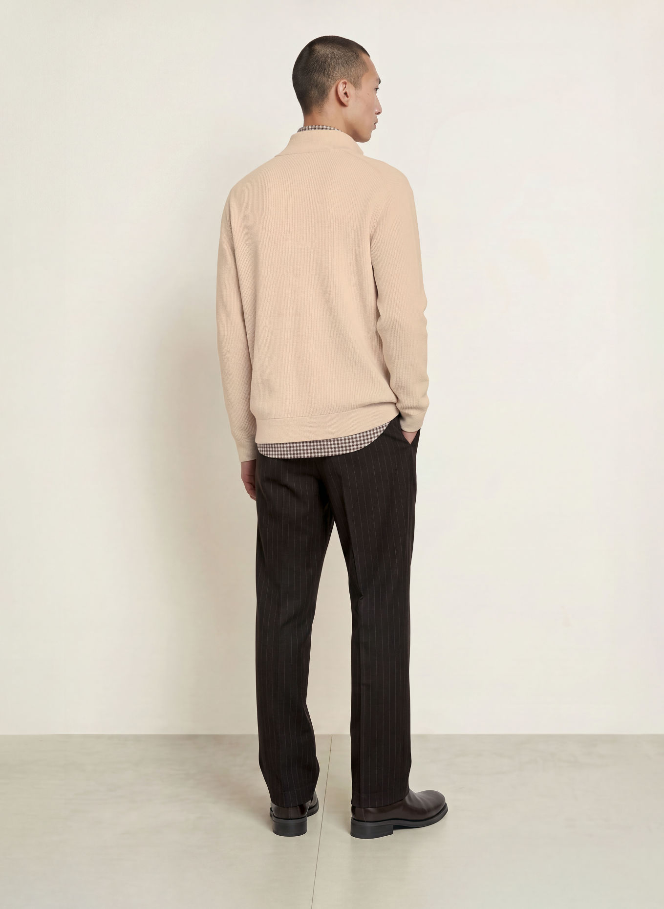 NN.07 Pull col zippé DANNY: BEIGE