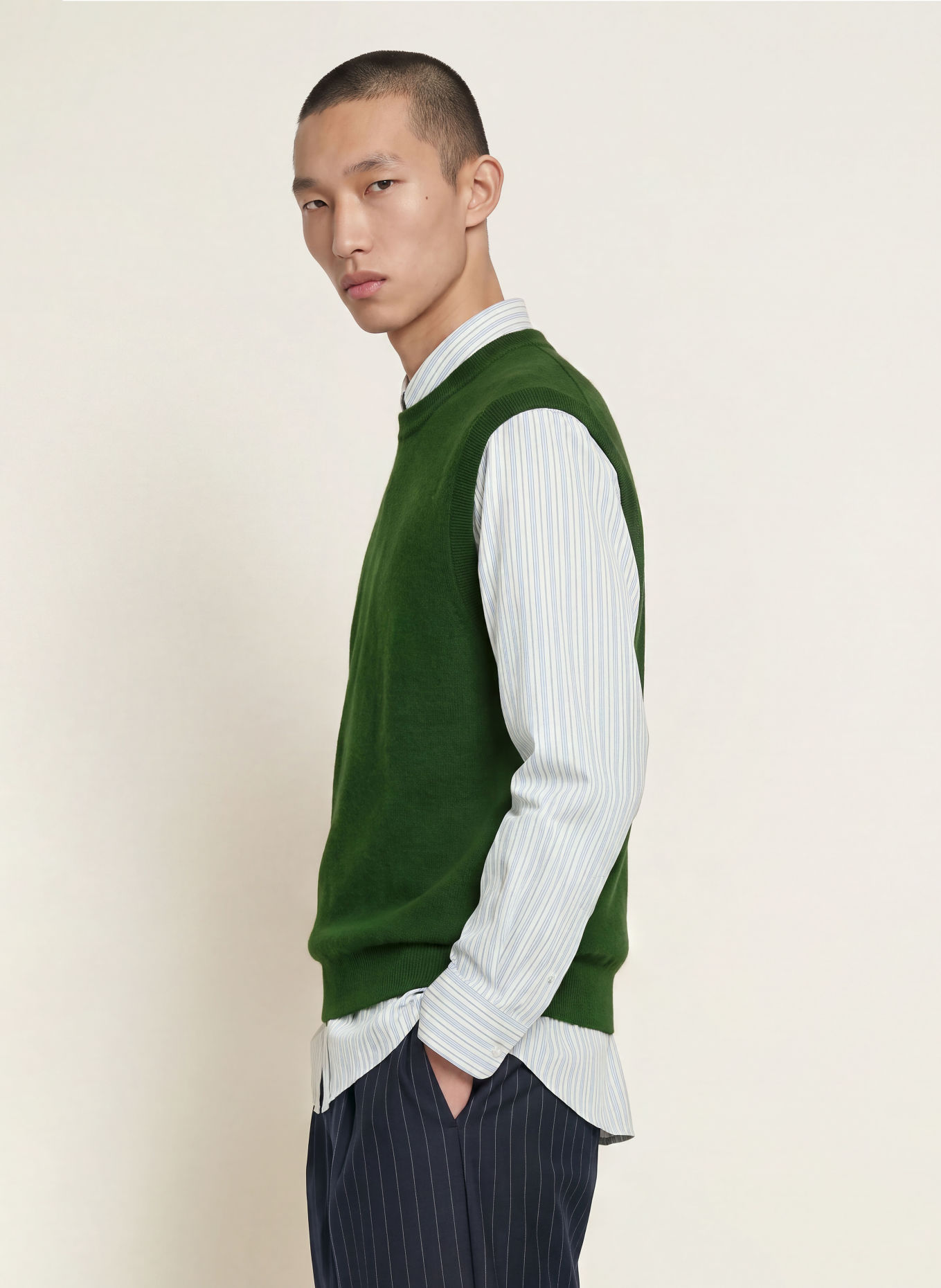 NN.07 Pull sans manches JESPER: GROEN