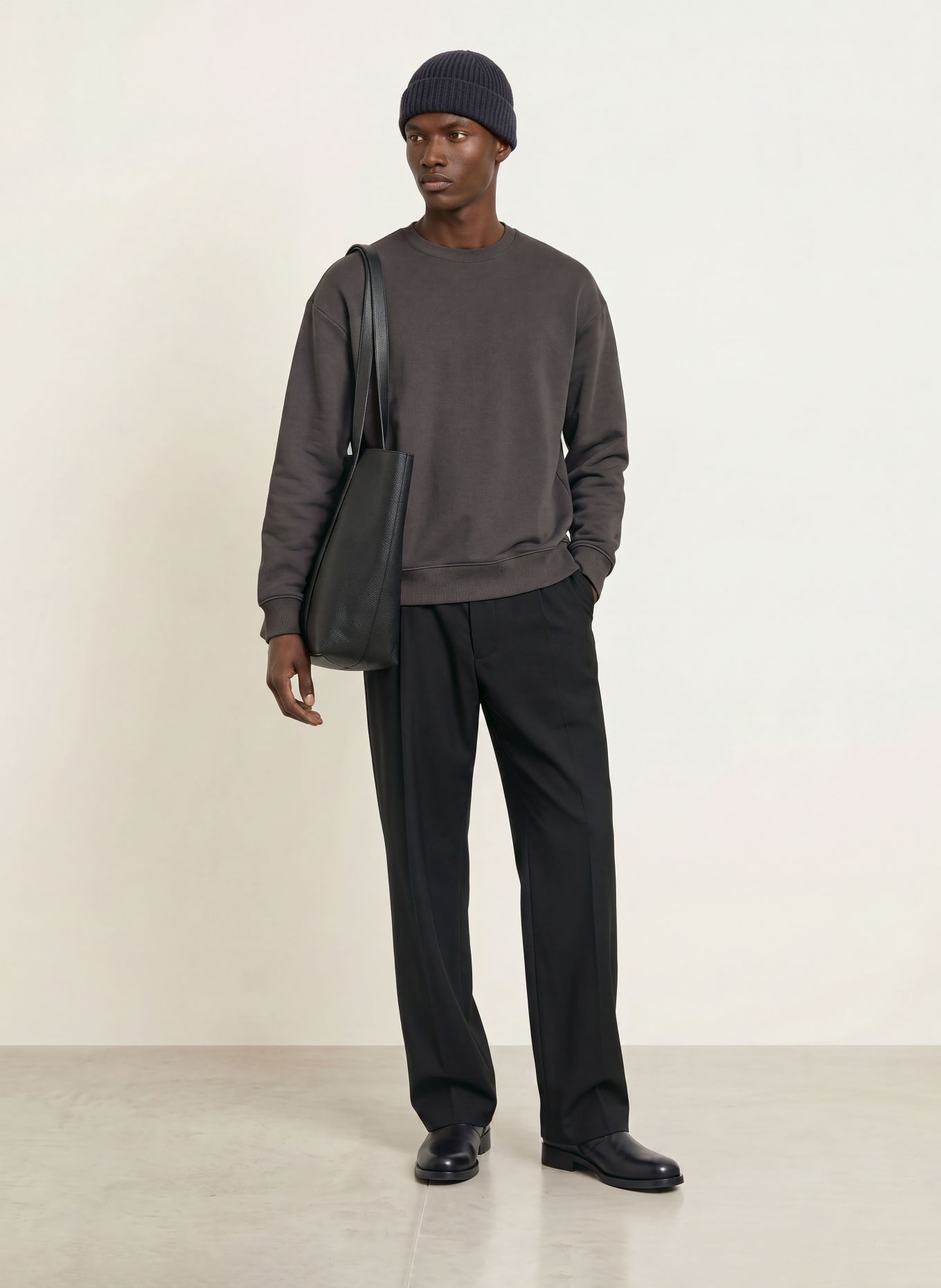 NN.07 Sweatshirt DAVID: DUNKELGRAU