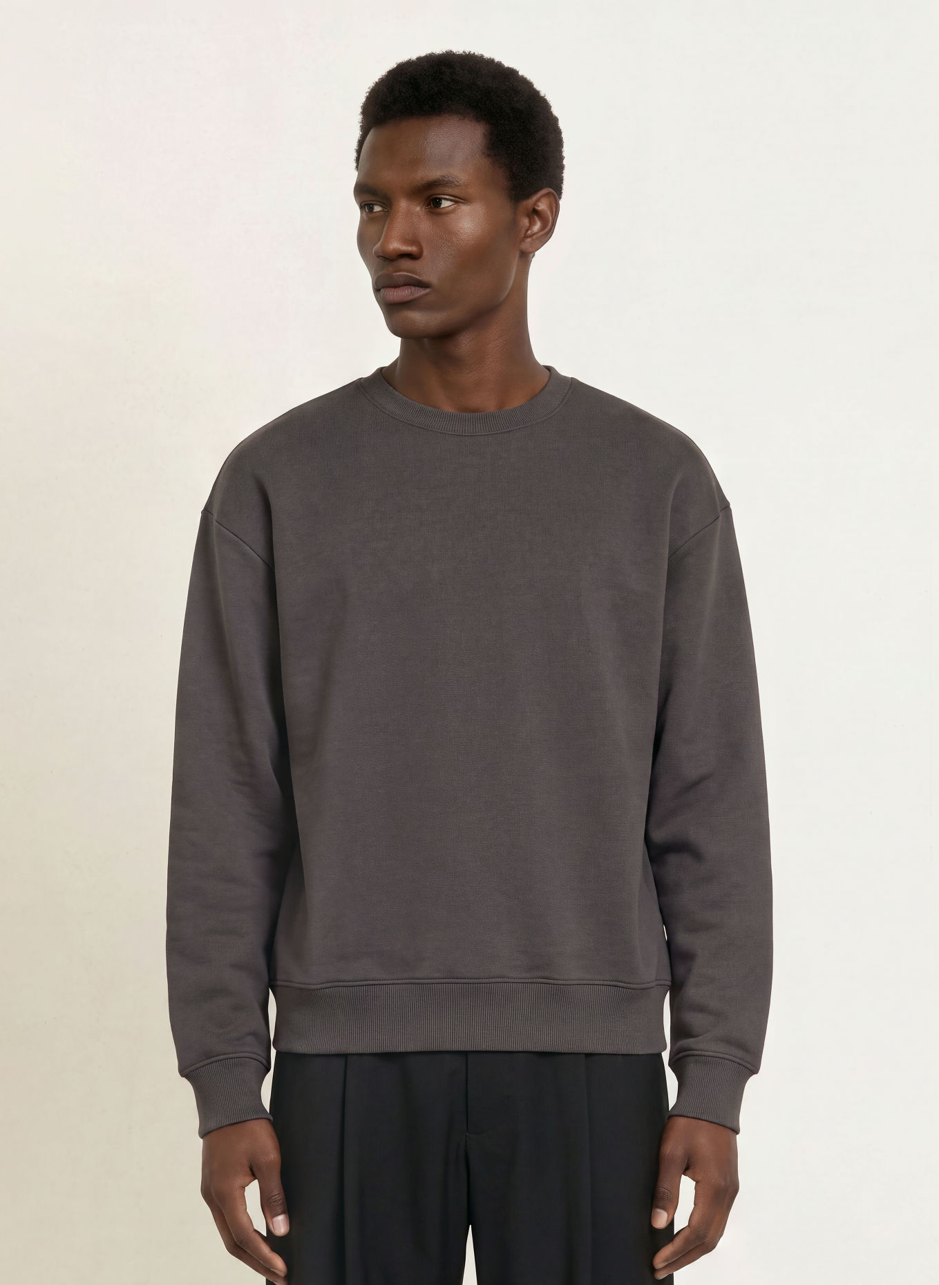 NN.07 Sweatshirt DAVID: DUNKELGRAU