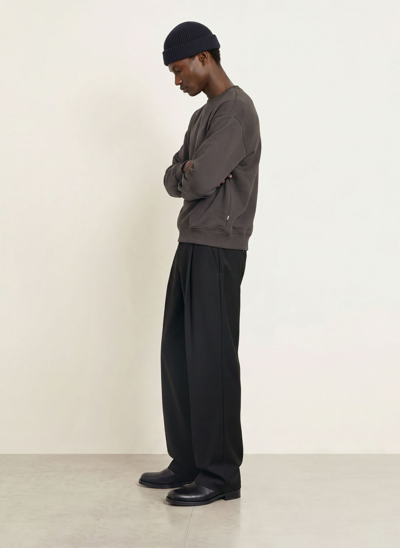 NN.07 Sweatshirt DAVID: DUNKELGRAU