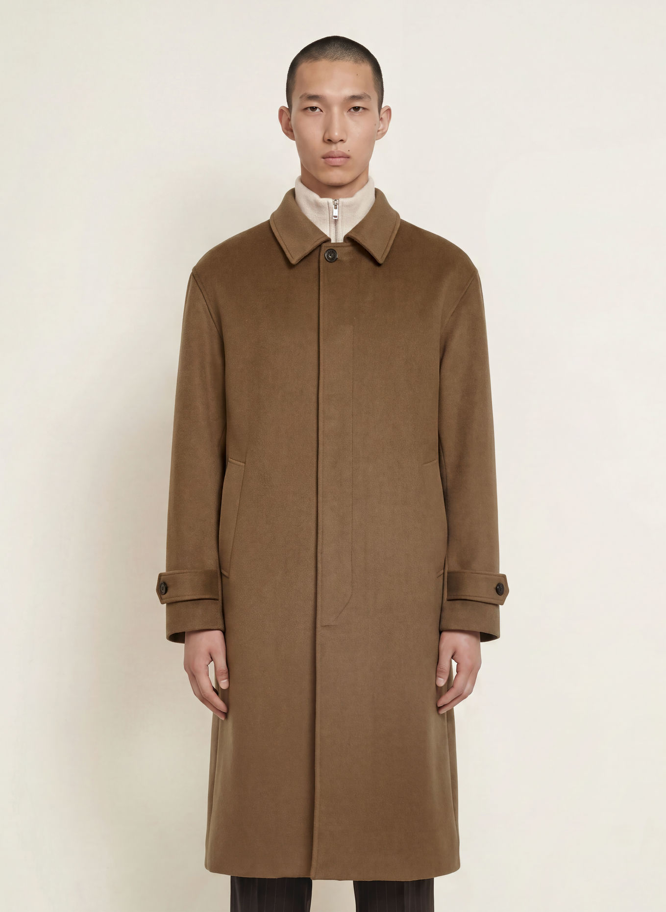 NN.07 GIBSON Wool coat: BROWN